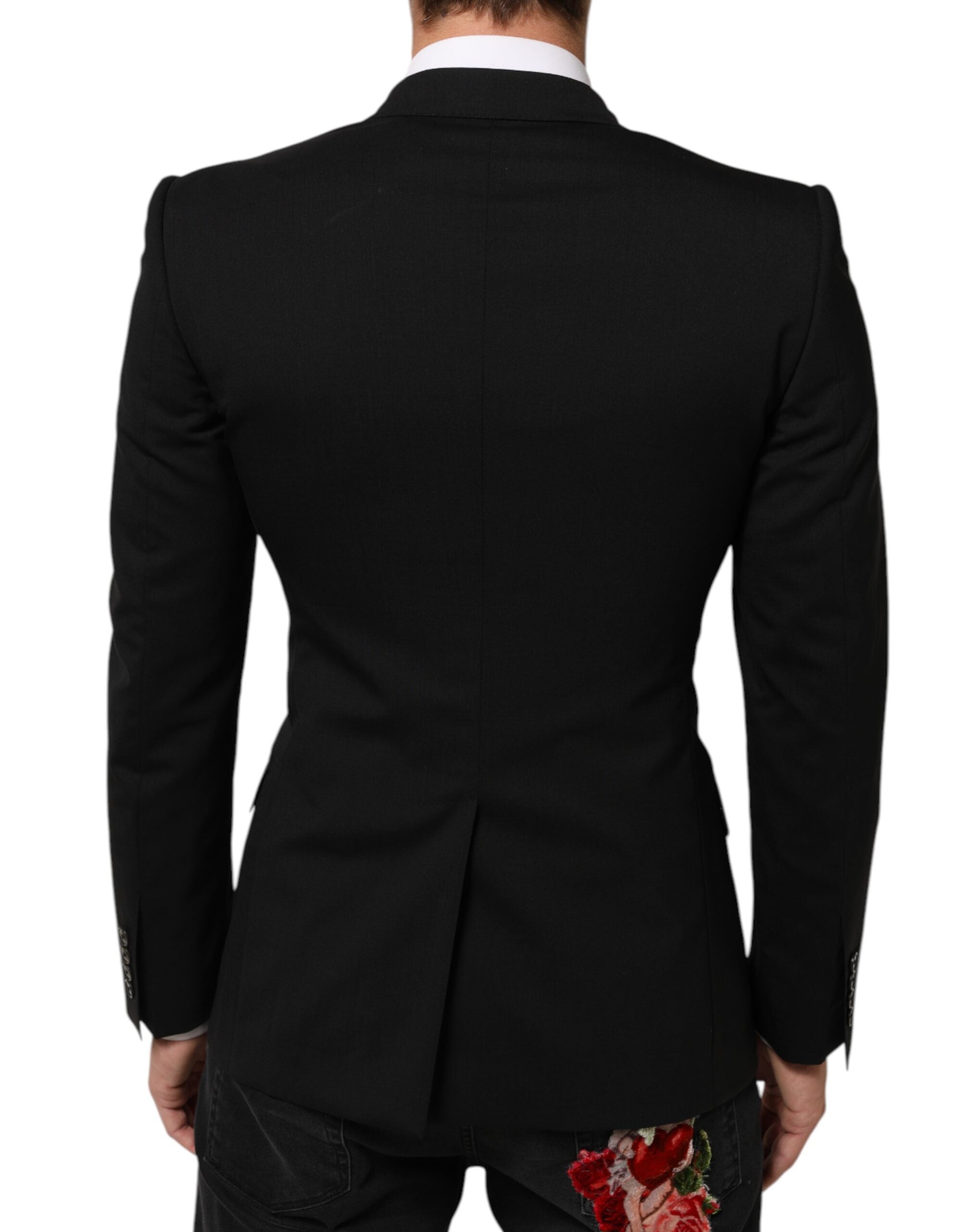 Dolce & Gabbana Black SICILIA Double Breasted Jacket Blazer Dolce & Gabbana