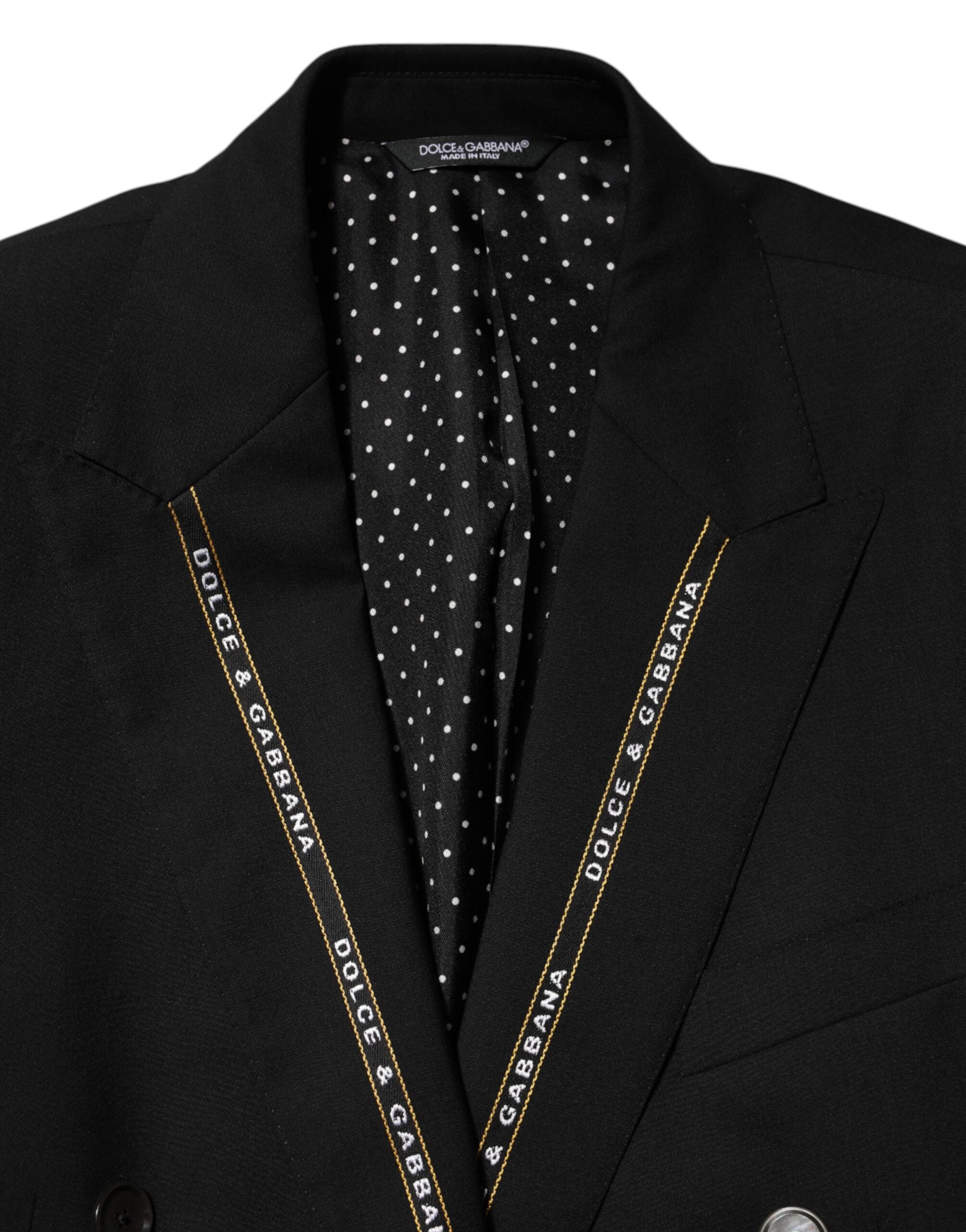 Dolce & Gabbana Black SICILIA Double Breasted Jacket Blazer Dolce & Gabbana