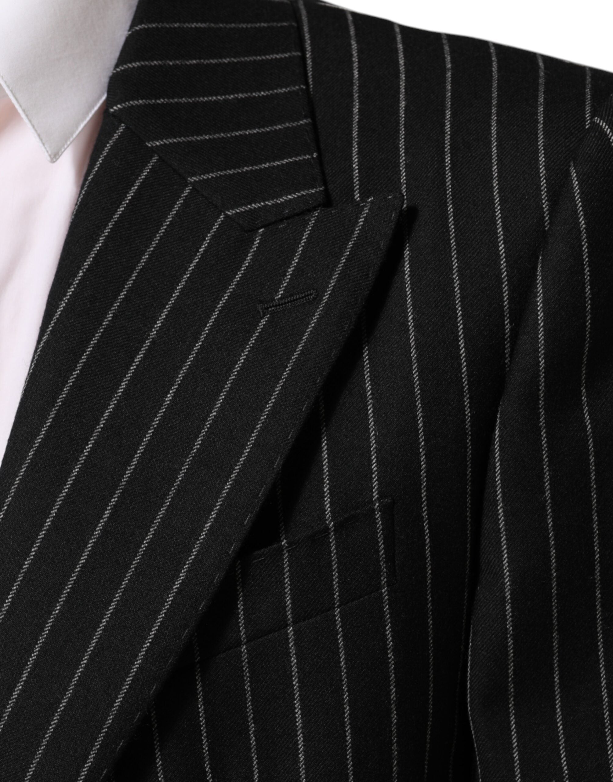 Dolce & Gabbana Black Stripes 2 Buttons Suit Jacket Blazer Dolce & Gabbana