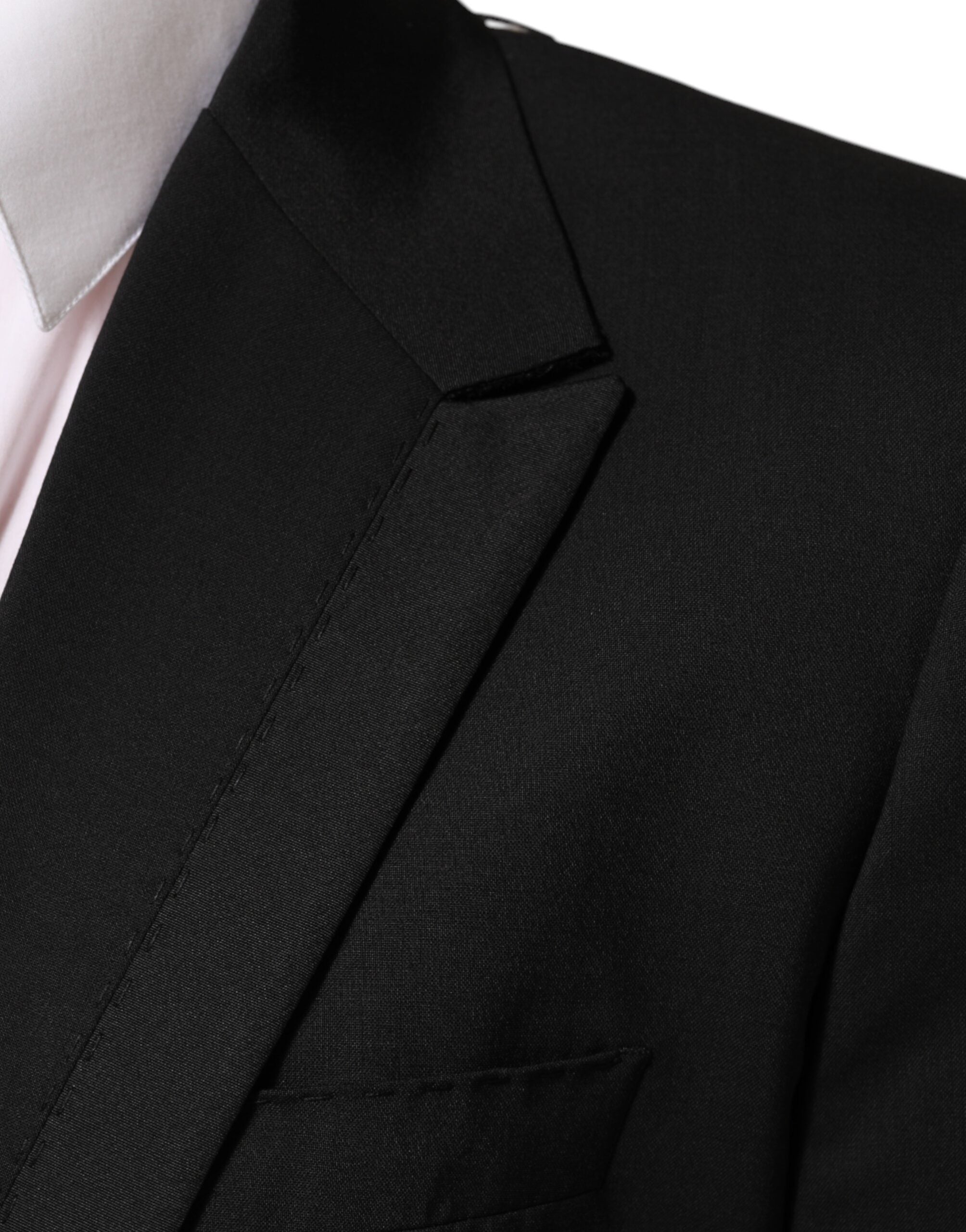 Dolce & Gabbana Black Wool 2 Buttons Suit Men Jacket Blazer Dolce & Gabbana