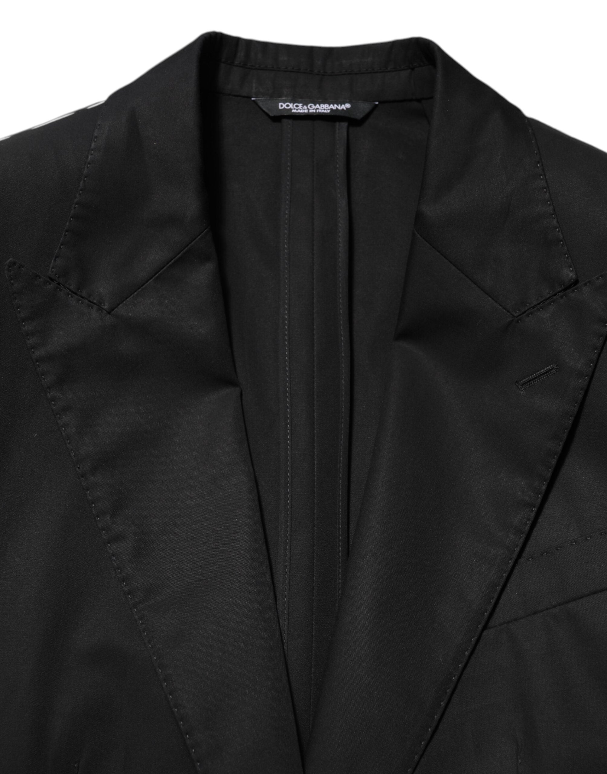 Dolce & Gabbana Black Wool 2 Buttons Suit Men Jacket Blazer Dolce & Gabbana
