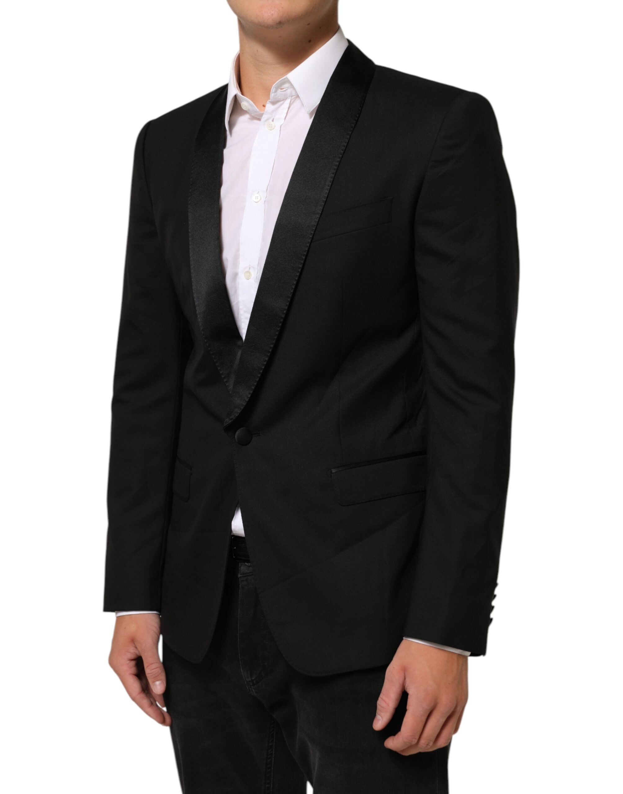 Dolce & Gabbana Black MARTINI 1 Button Suit Jacket Blazer Dolce & Gabbana