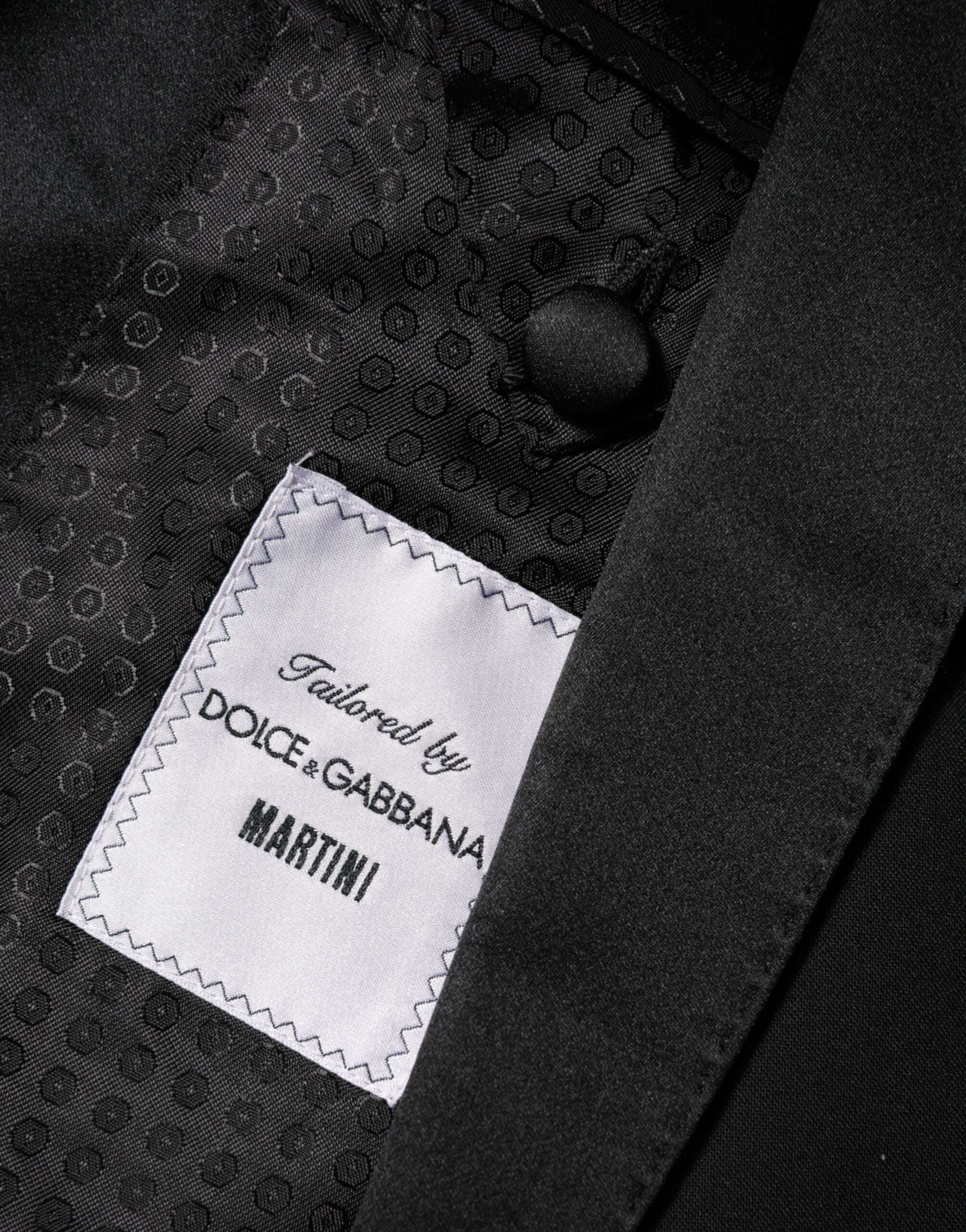 Dolce & Gabbana Black MARTINI 1 Button Suit Jacket Blazer Dolce & Gabbana
