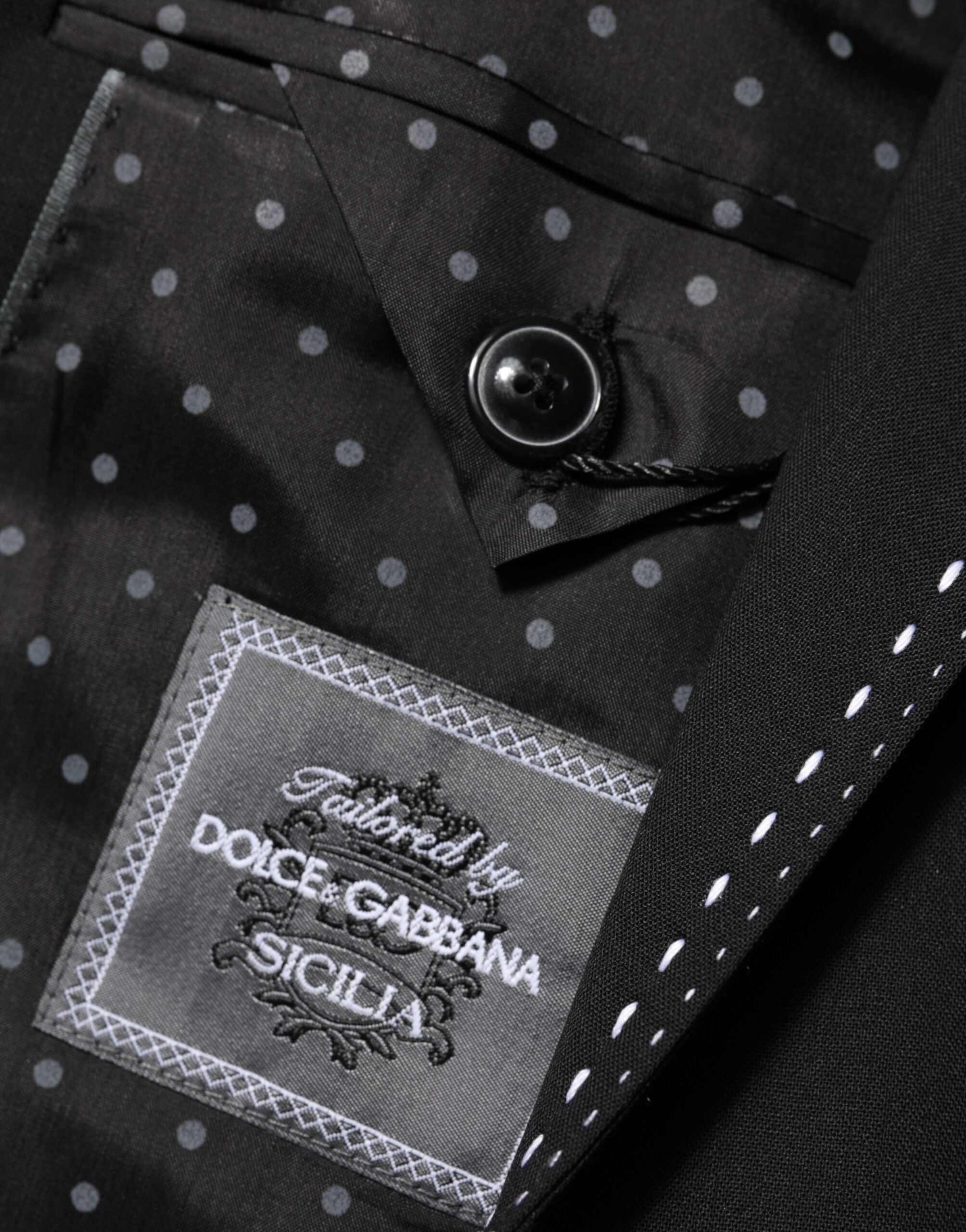 Dolce & Gabbana Black SICILIA 2 Buttons Suit Jacket Blazer Dolce & Gabbana