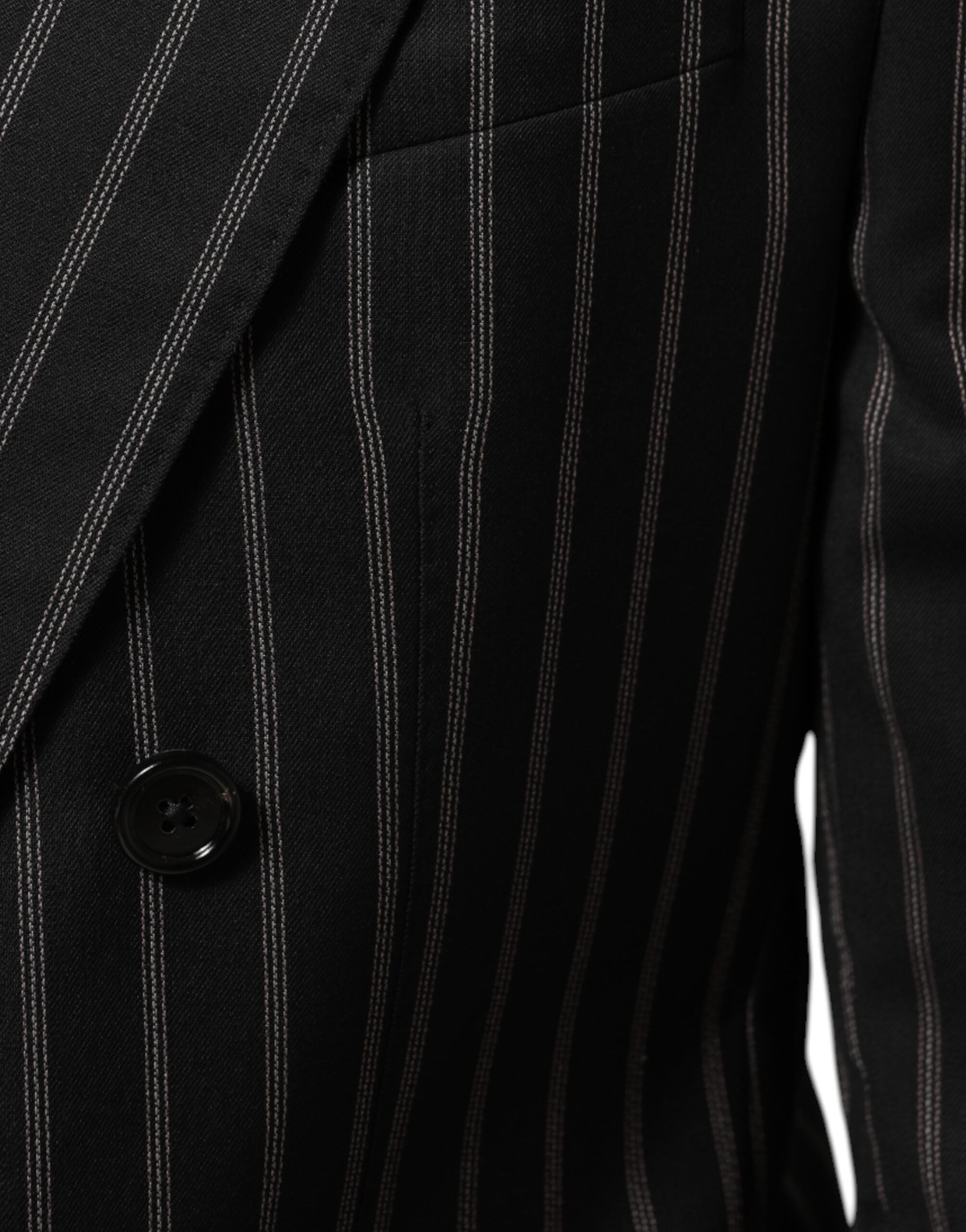 Dolce & Gabbana Black Stripes SICILIA 1 Button Suit Blazer Dolce & Gabbana
