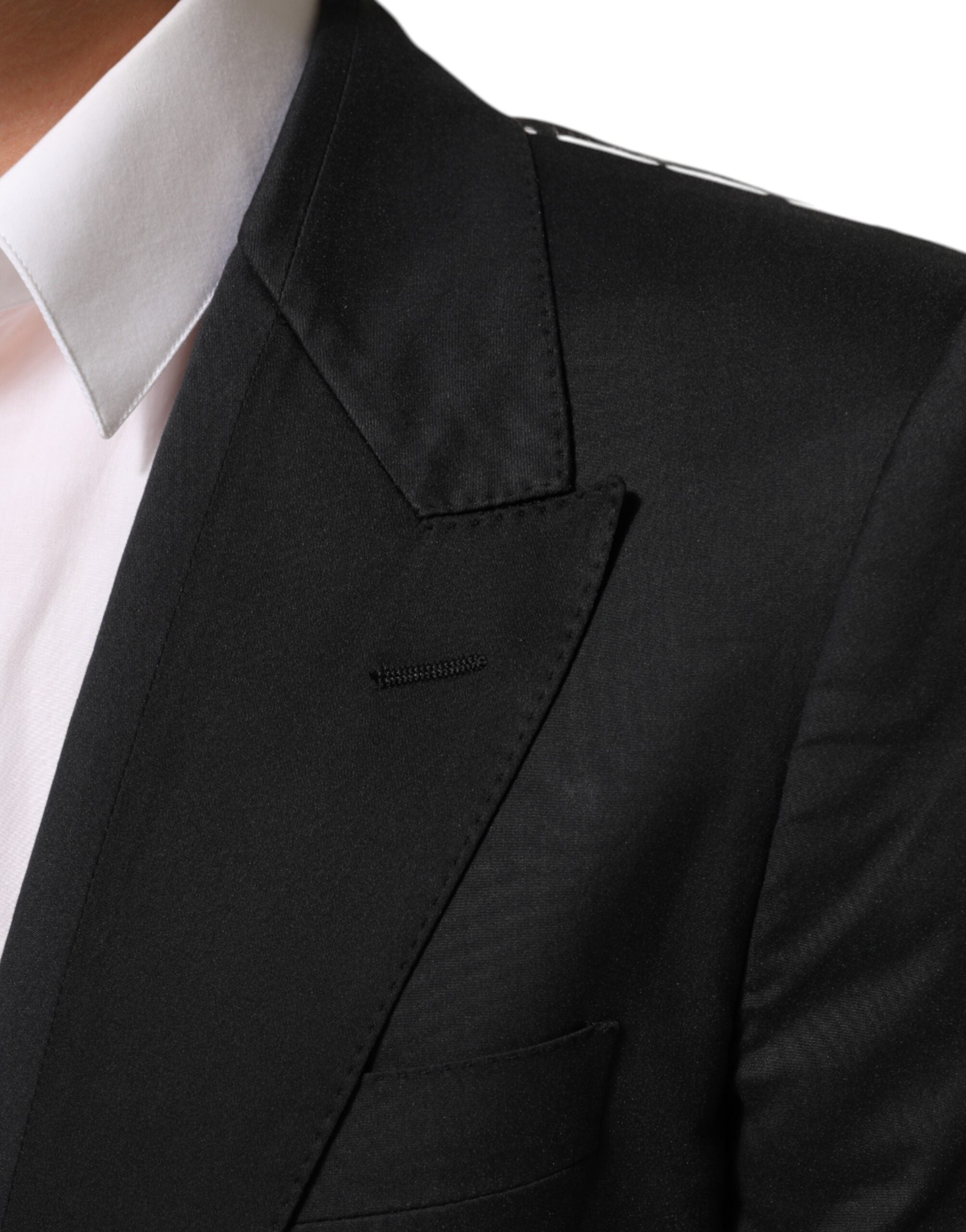Dolce & Gabbana Black Cotton 2 Buttons Suit Jacket Blazer Dolce & Gabbana