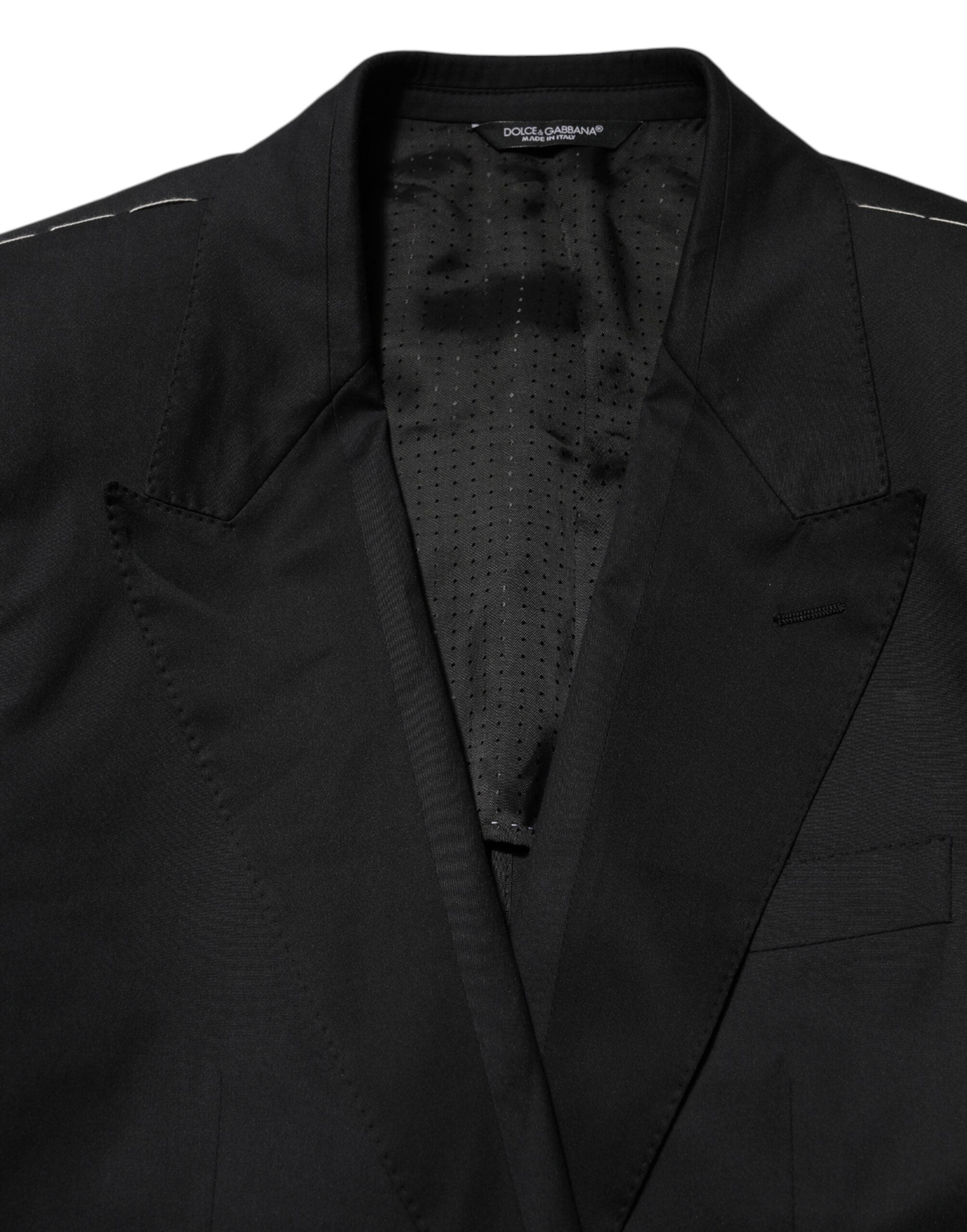 Dolce & Gabbana Black Cotton 2 Buttons Suit Jacket Blazer Dolce & Gabbana