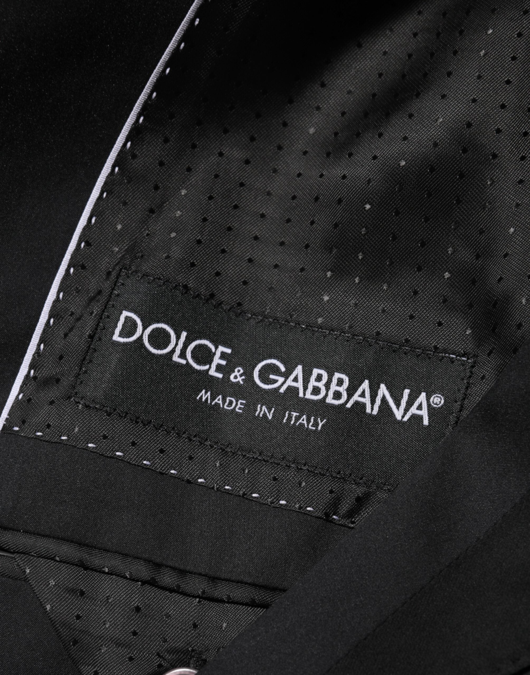 Dolce & Gabbana Black Cotton 2 Buttons Suit Jacket Blazer Dolce & Gabbana