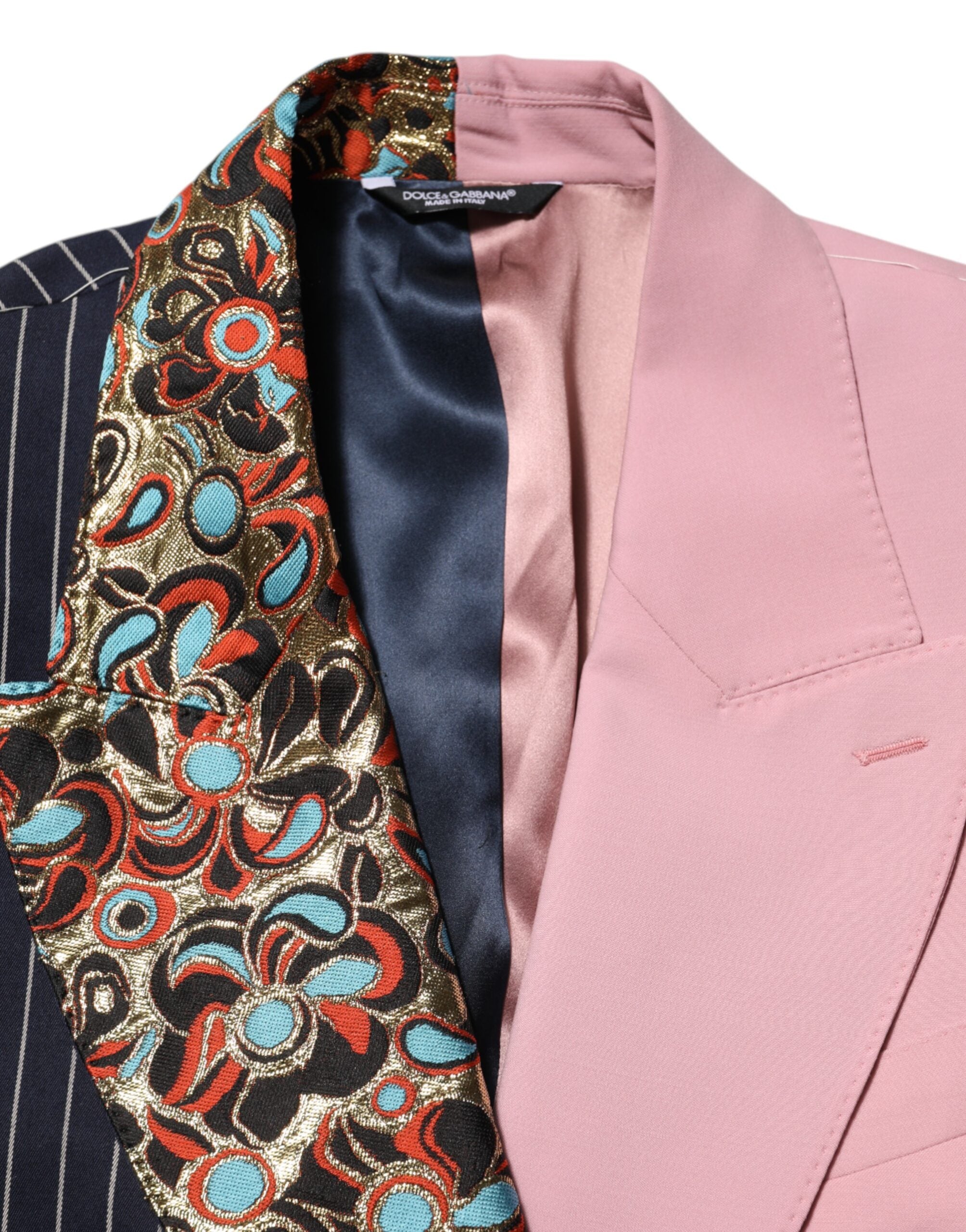 Dolce & Gabbana Multicolor Patchwork Single Breasted Jacket Blazer Dolce & Gabbana