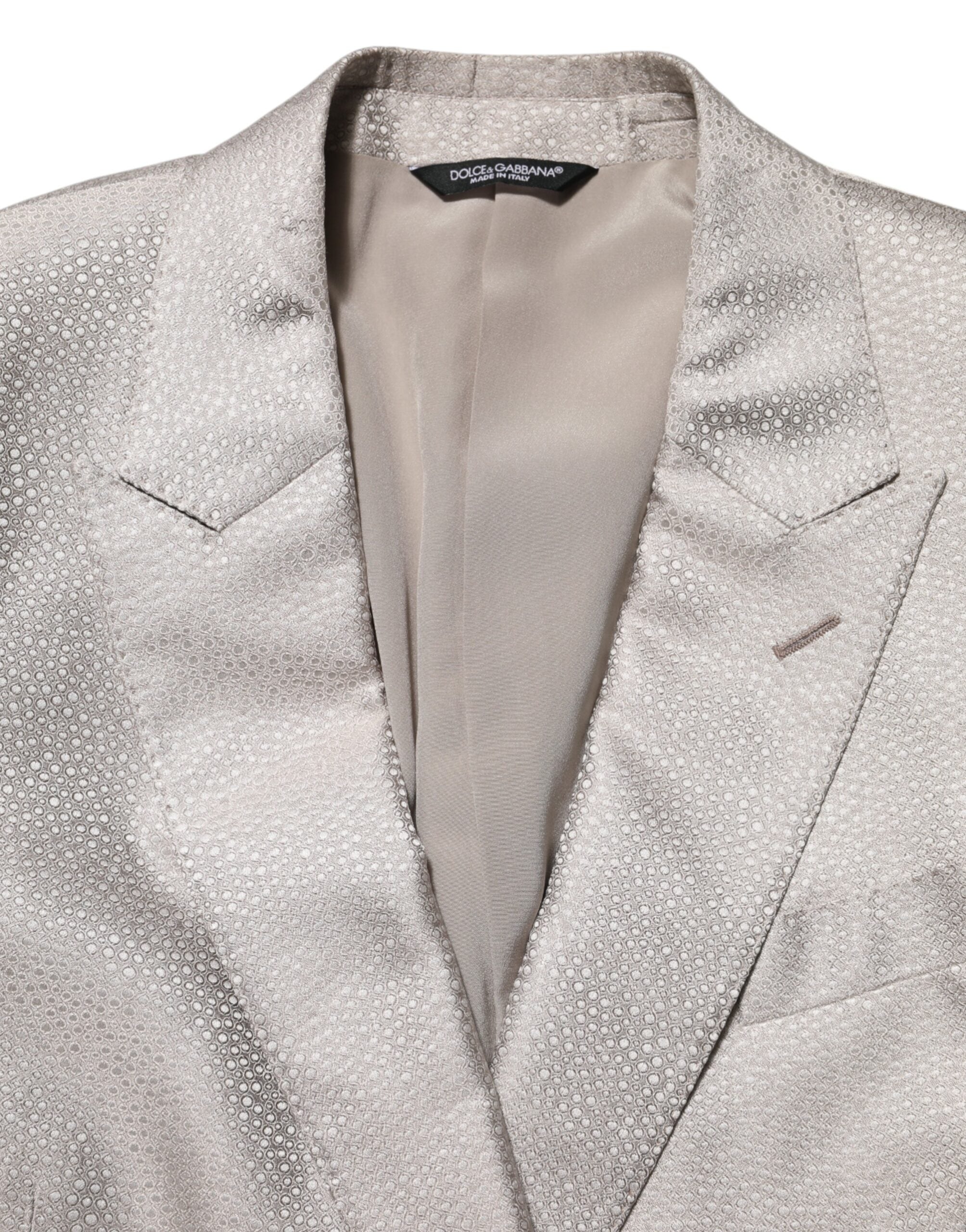 Dolce & Gabbana Beige MARTINI Double-Breasted Suit Blazer Dolce & Gabbana