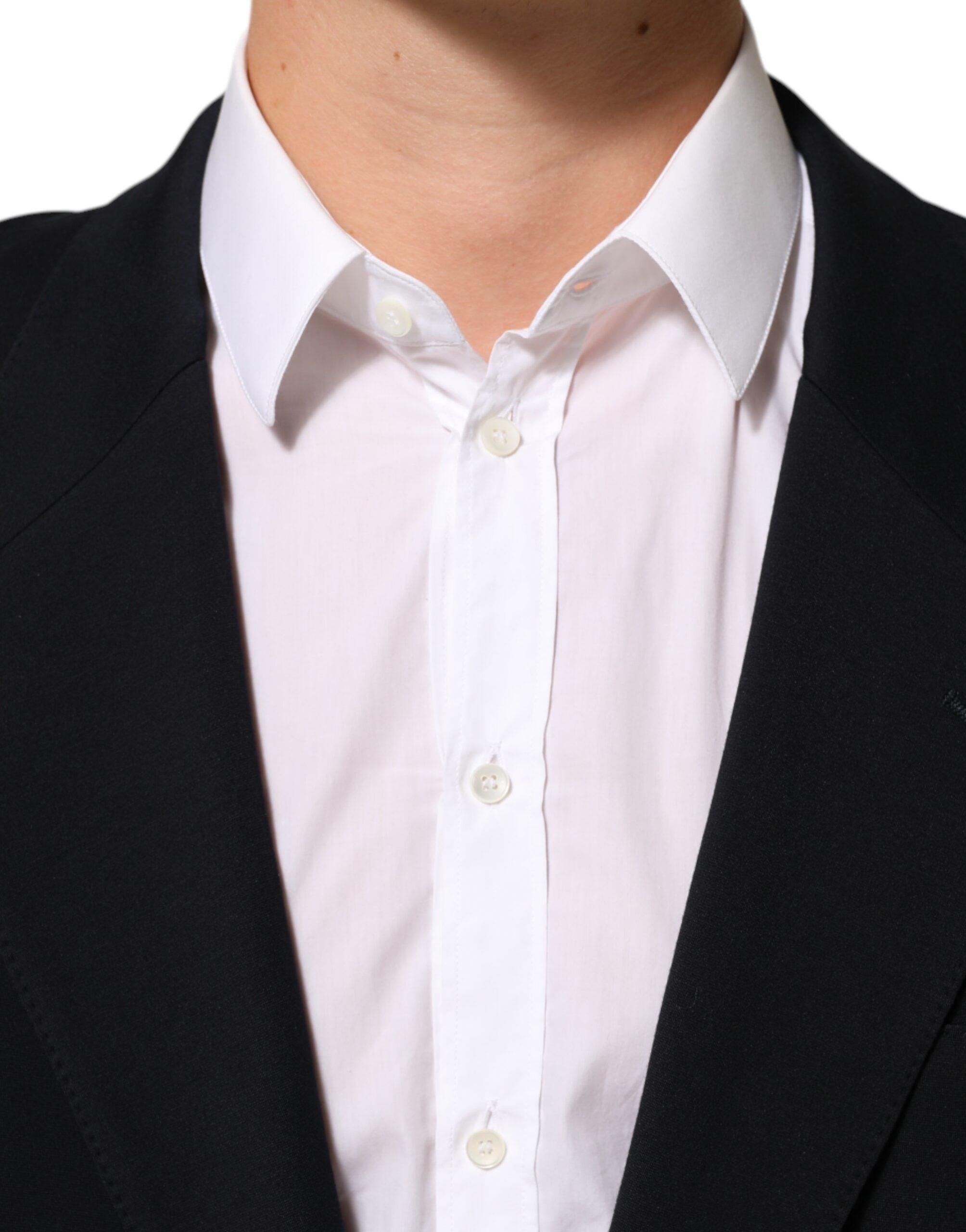 Dolce & Gabbana Black Viscose 2 Buttons Suit Jacket Blazer Dolce & Gabbana