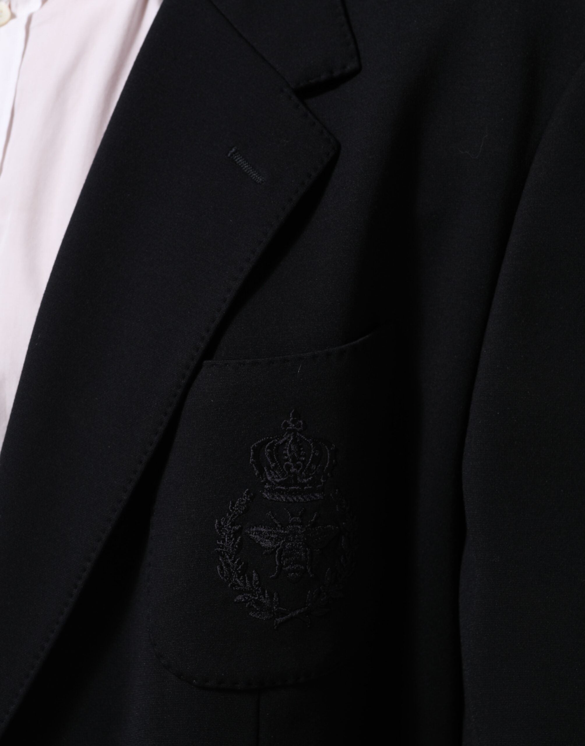 Dolce & Gabbana Black Viscose 2 Buttons Suit Jacket Blazer Dolce & Gabbana