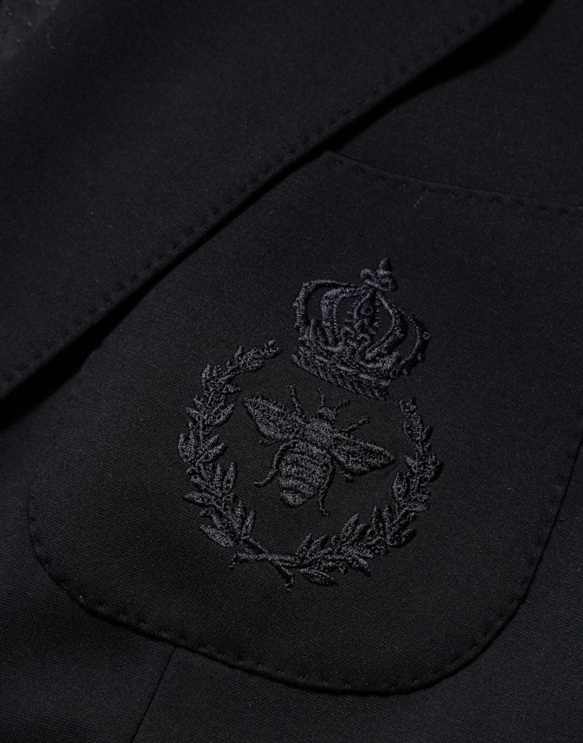 Dolce & Gabbana Black Viscose 2 Buttons Suit Jacket Blazer Dolce & Gabbana