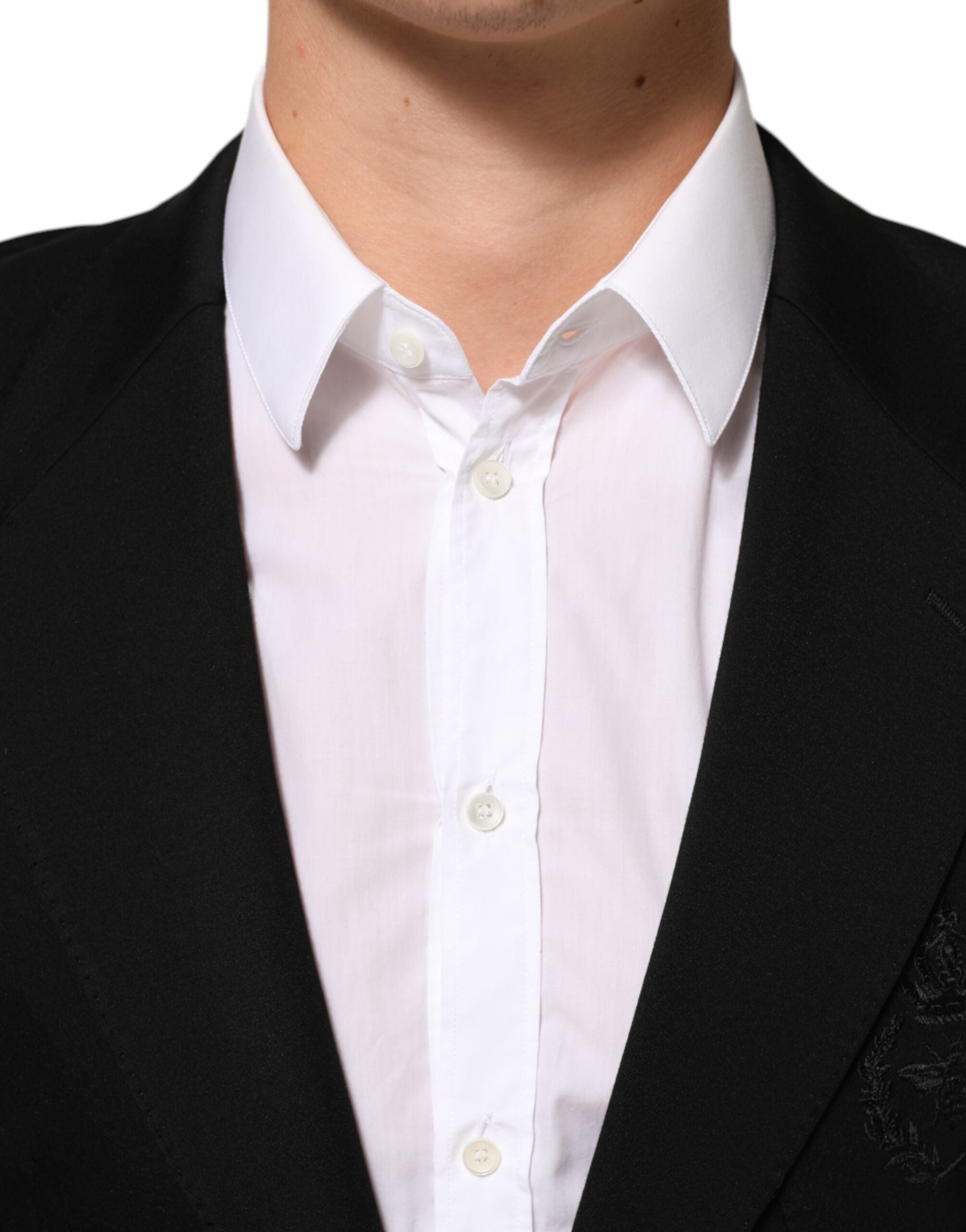 Dolce & Gabbana Black Viscose 2 Buttons Suit Jacket Blazer Dolce & Gabbana