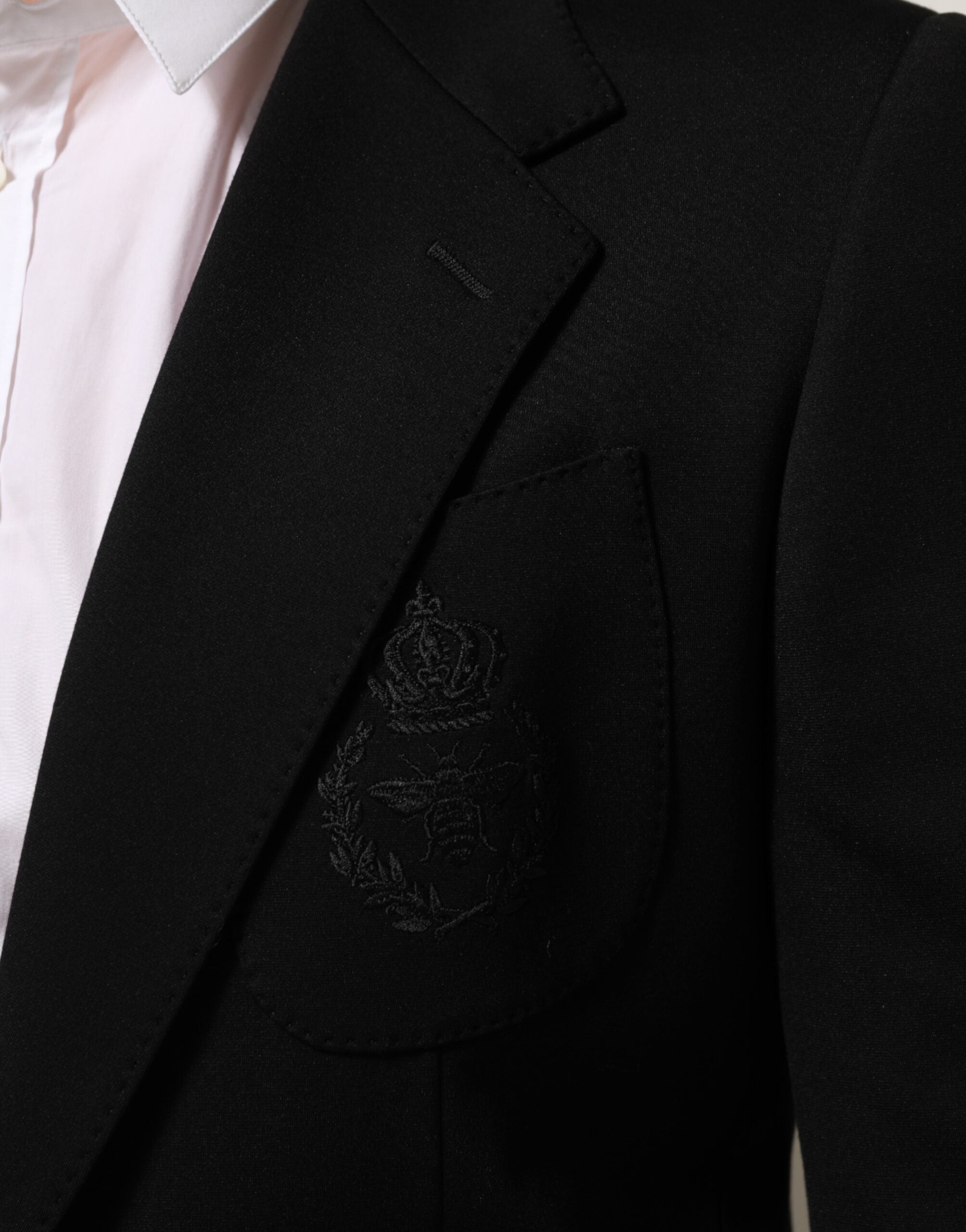Dolce & Gabbana Black Viscose 2 Buttons Suit Jacket Blazer Dolce & Gabbana