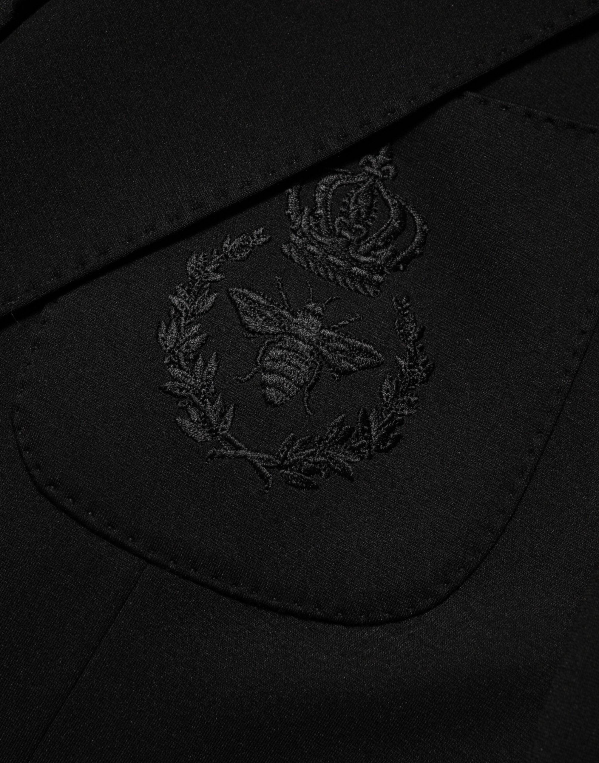 Dolce & Gabbana Black Viscose 2 Buttons Suit Jacket Blazer Dolce & Gabbana