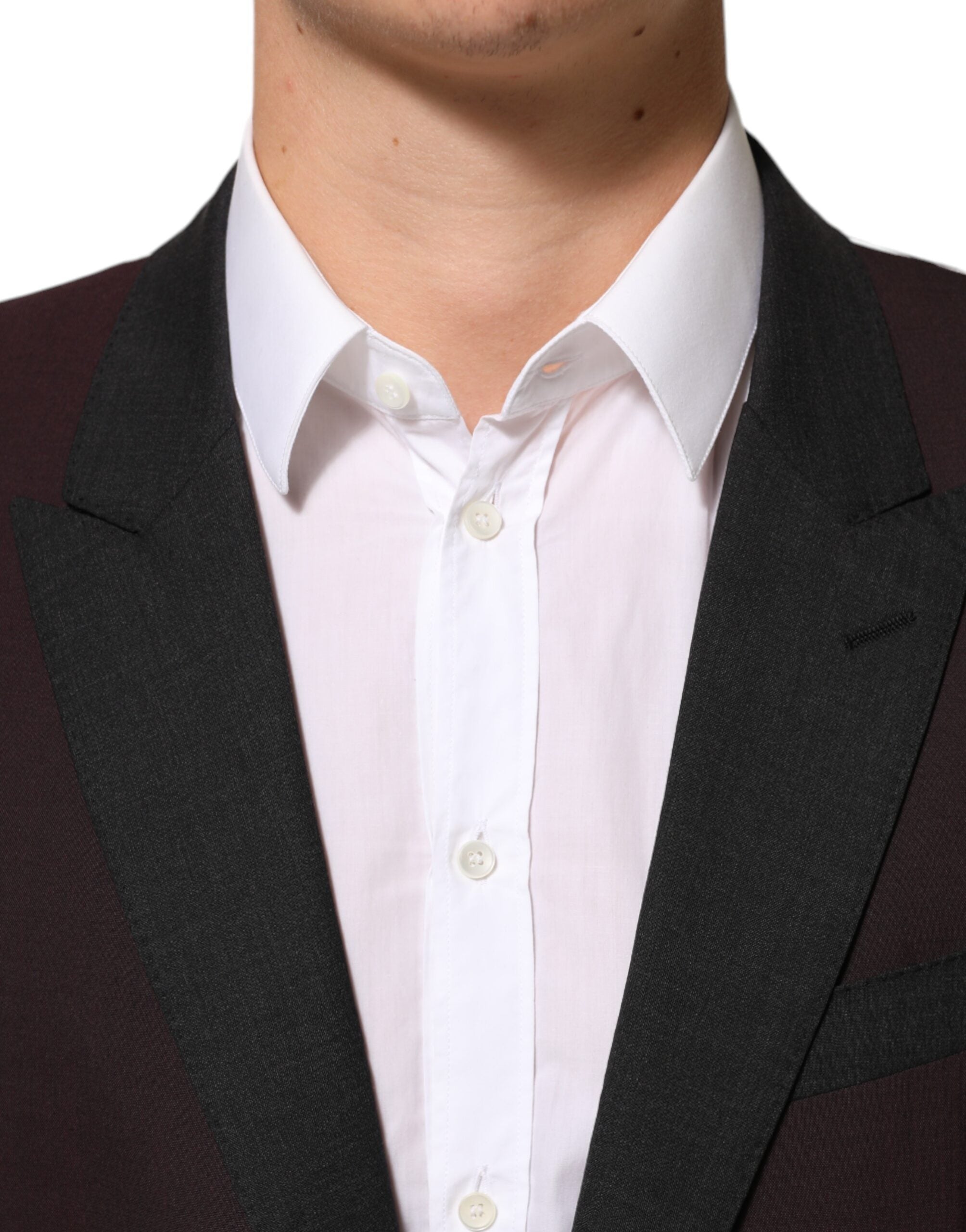 Dolce & Gabbana Maroon Wool 2 Buttons Suit Jacket Blazer Dolce & Gabbana