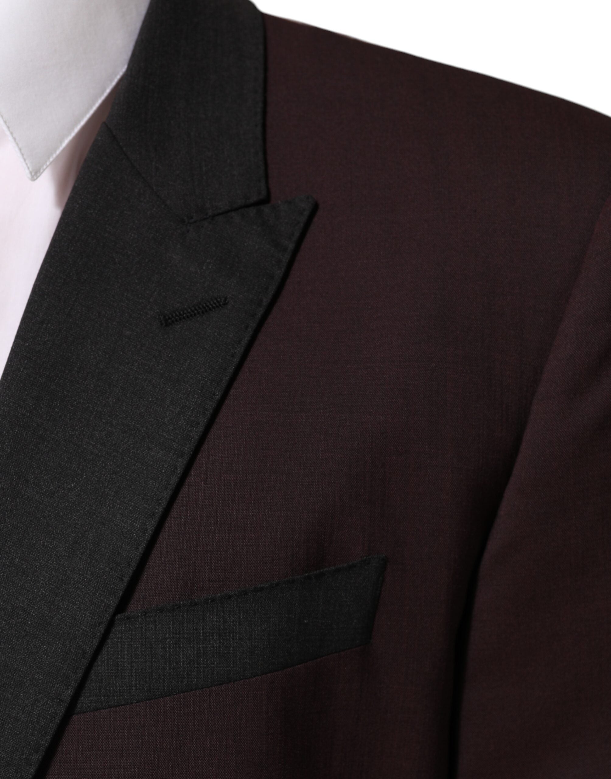 Dolce & Gabbana Maroon Wool 2 Buttons Suit Jacket Blazer Dolce & Gabbana