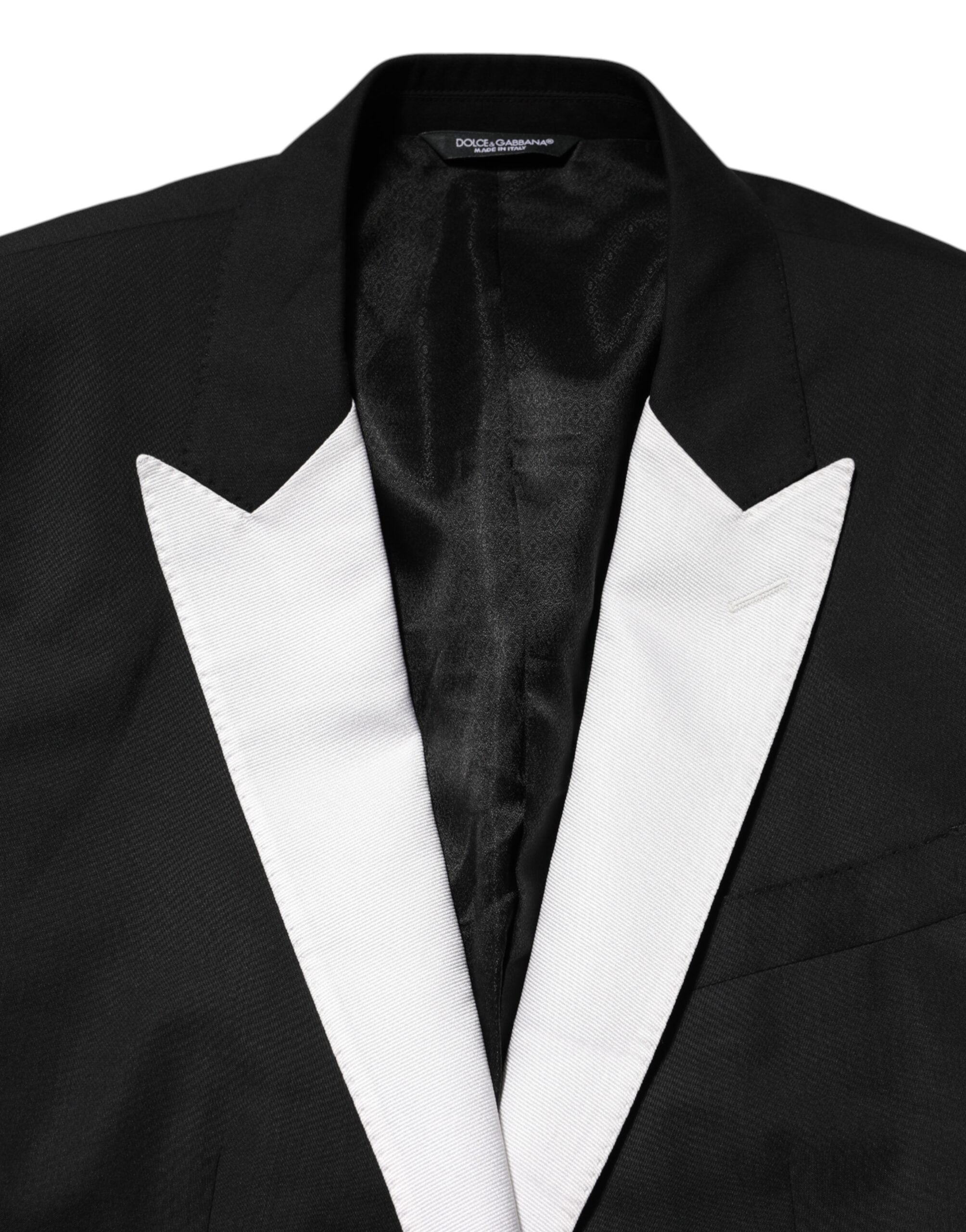 Dolce & Gabbana Black White MARTINI 1 Button Men Suit Blazer Dolce & Gabbana