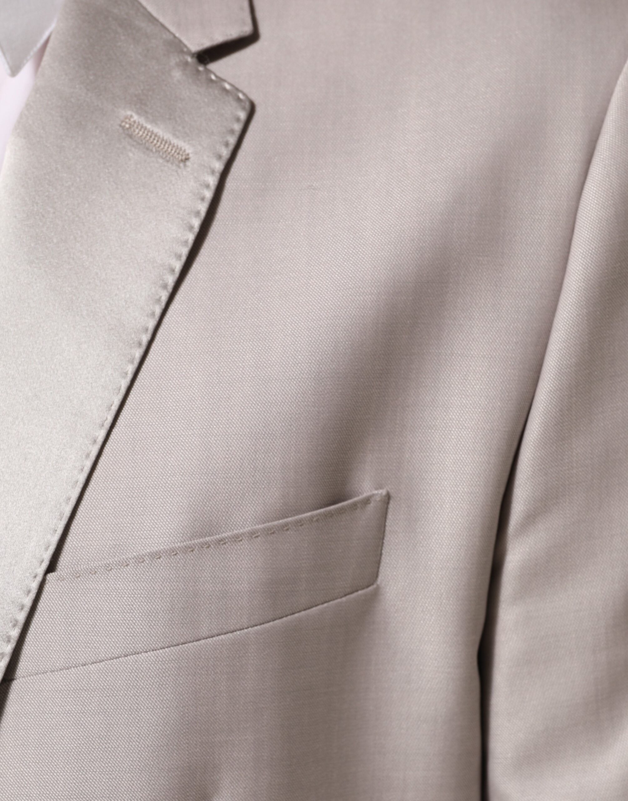 Dolce & Gabbana Light Gray Wool 2 Piece MARTINI Formal Suit Dolce & Gabbana