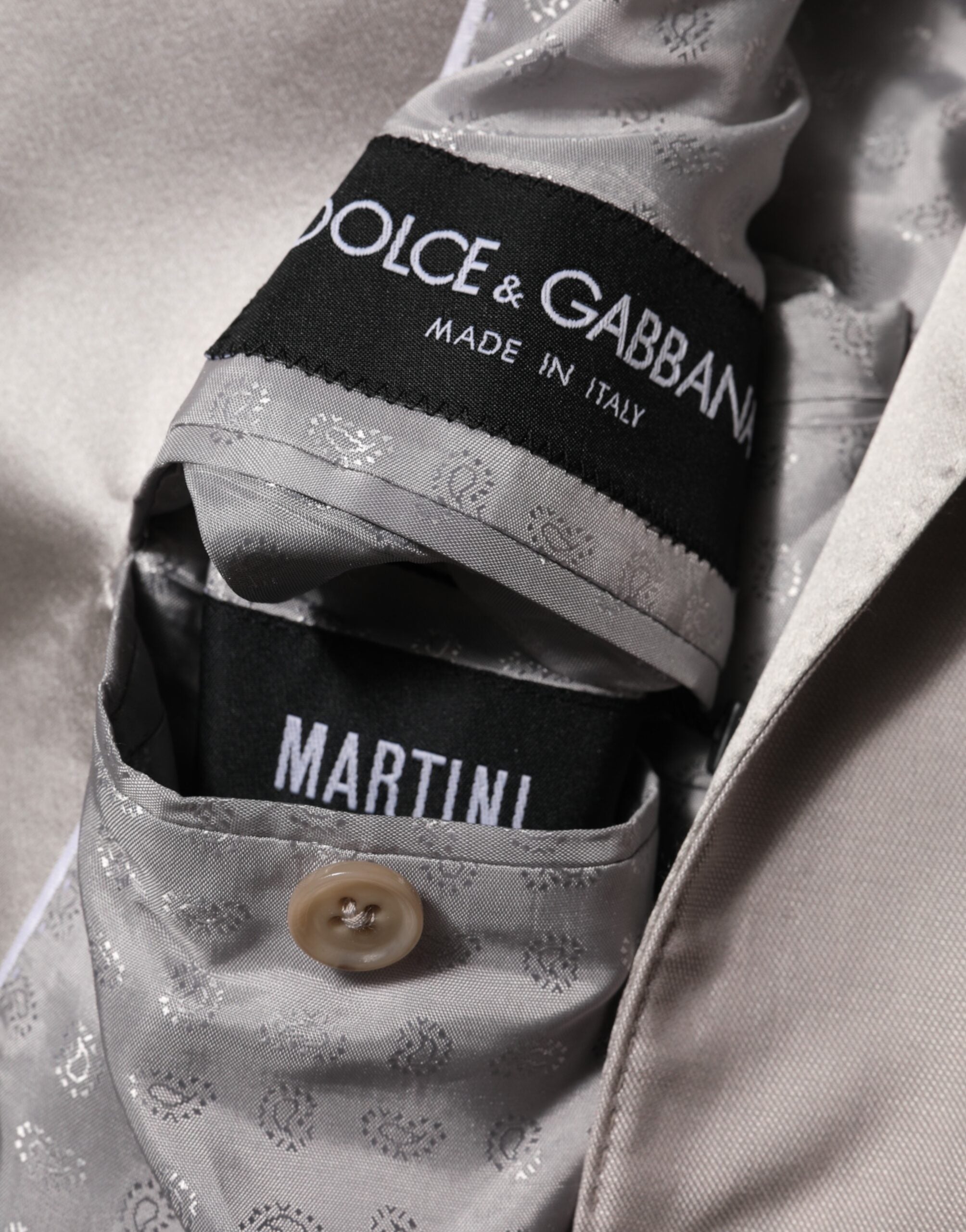 Dolce & Gabbana Light Gray Wool 2 Piece MARTINI Formal Suit Dolce & Gabbana
