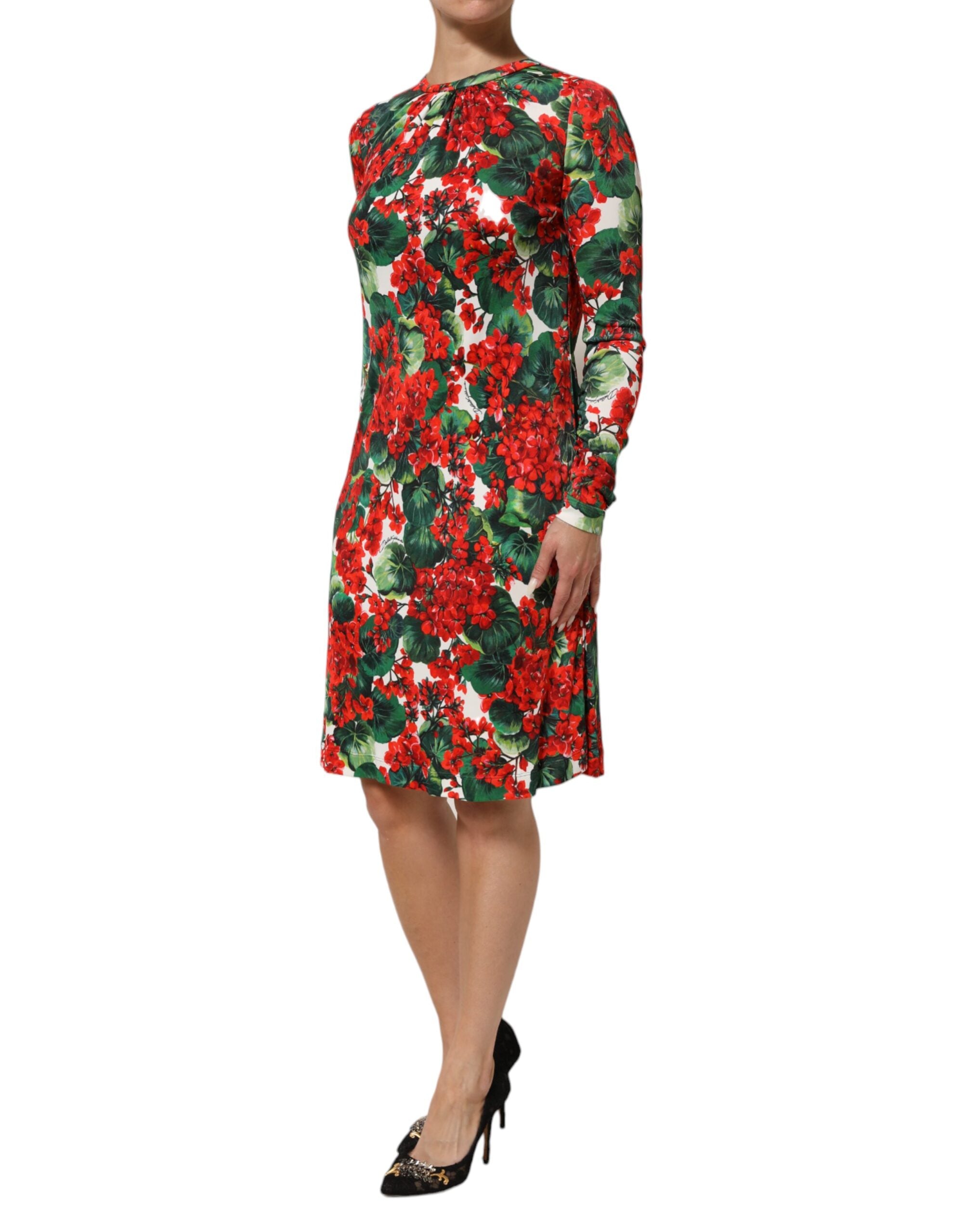 Dolce & Gabbana Multicolor Floral Short Portofino Dress Dolce & Gabbana