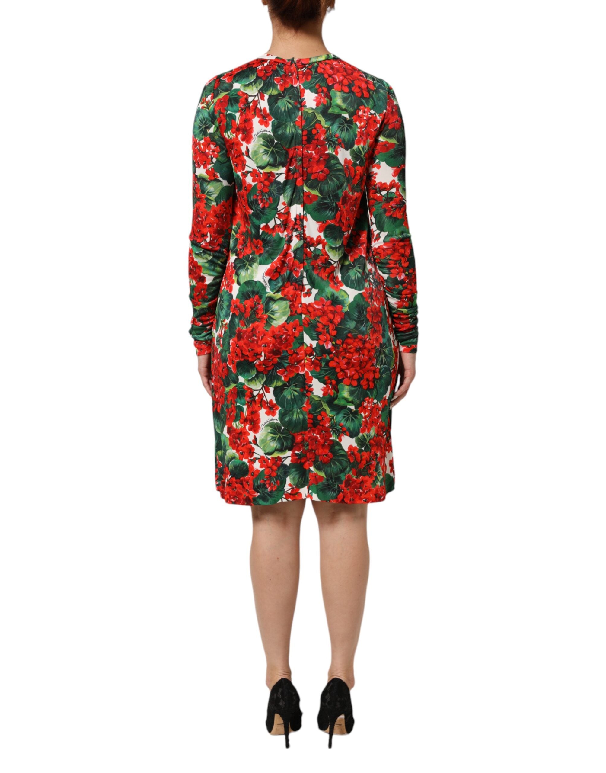 Dolce & Gabbana Multicolor Floral Short Portofino Dress Dolce & Gabbana