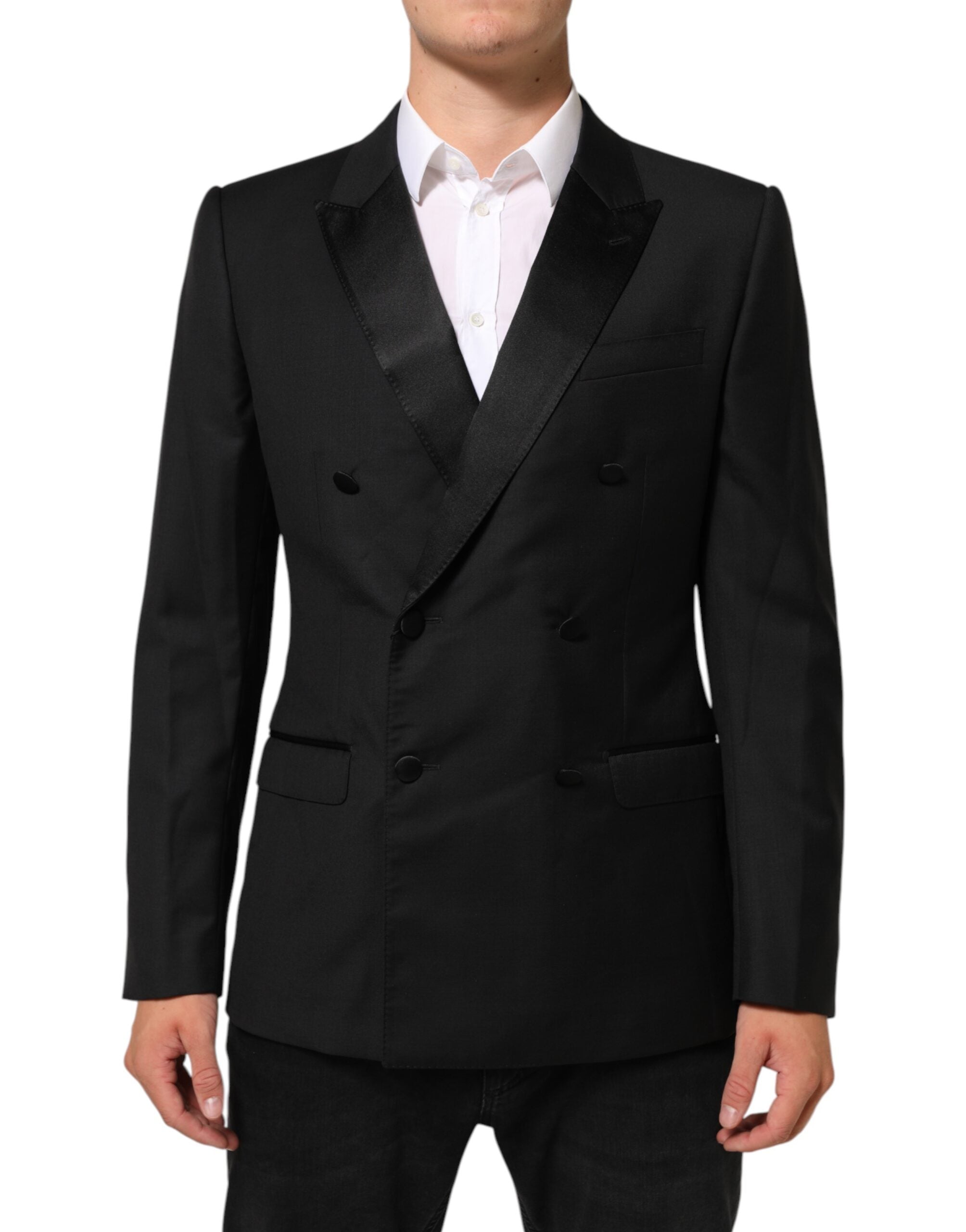 Dolce & Gabbana Black MARTINI Double-Breasted Suit Blazer Dolce & Gabbana