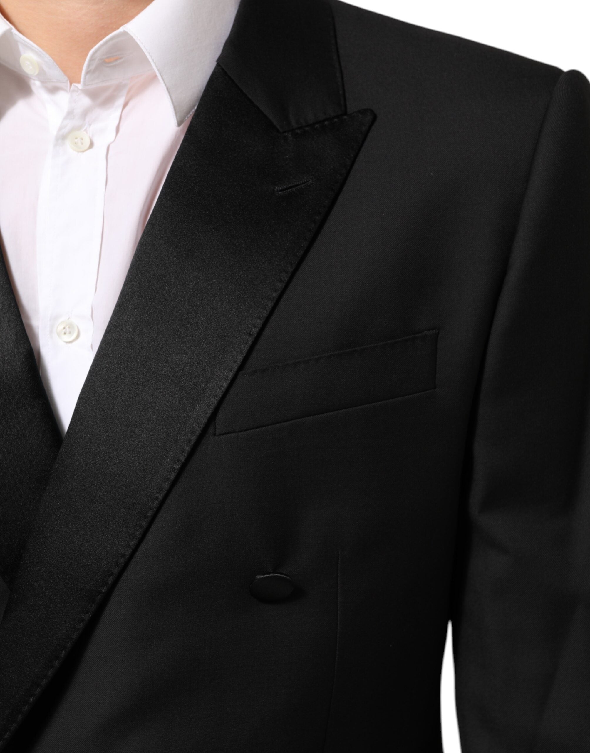 Dolce & Gabbana Black MARTINI Double-Breasted Suit Blazer Dolce & Gabbana
