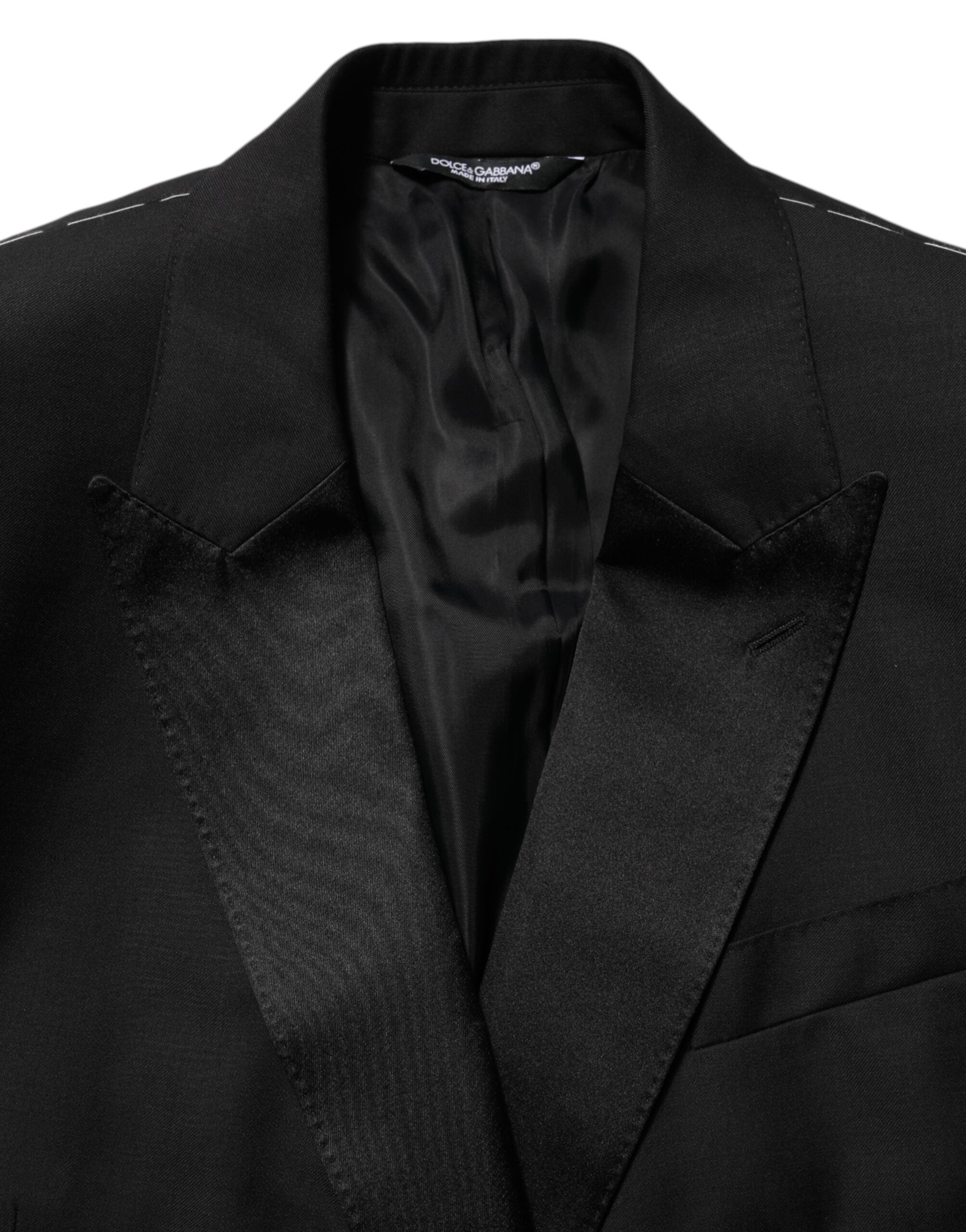 Dolce & Gabbana Black MARTINI Double-Breasted Suit Blazer Dolce & Gabbana
