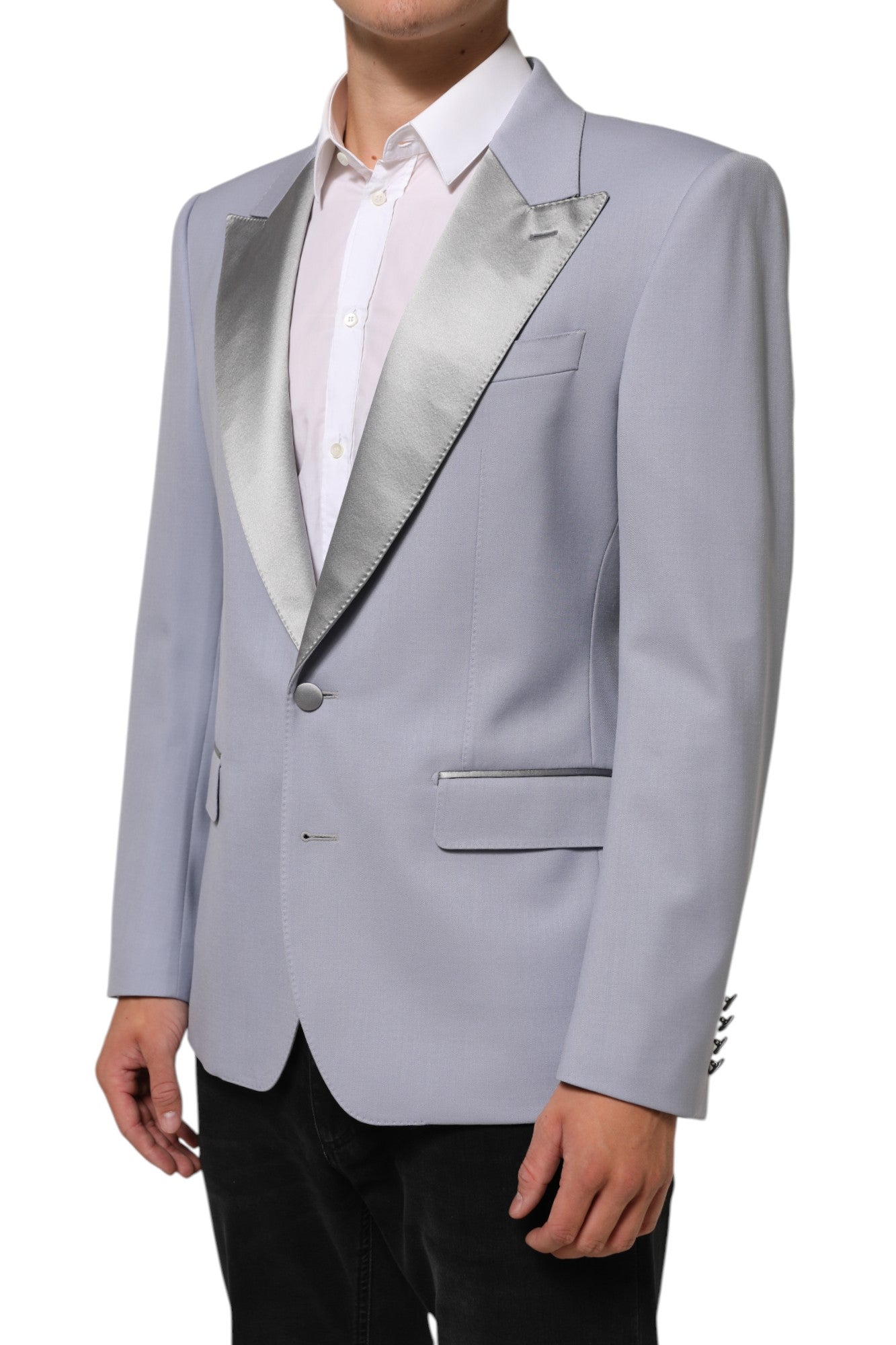 Dolce & Gabbana Gray Wool SICILIA 2 Buttons Men Suit Blazer Dolce & Gabbana