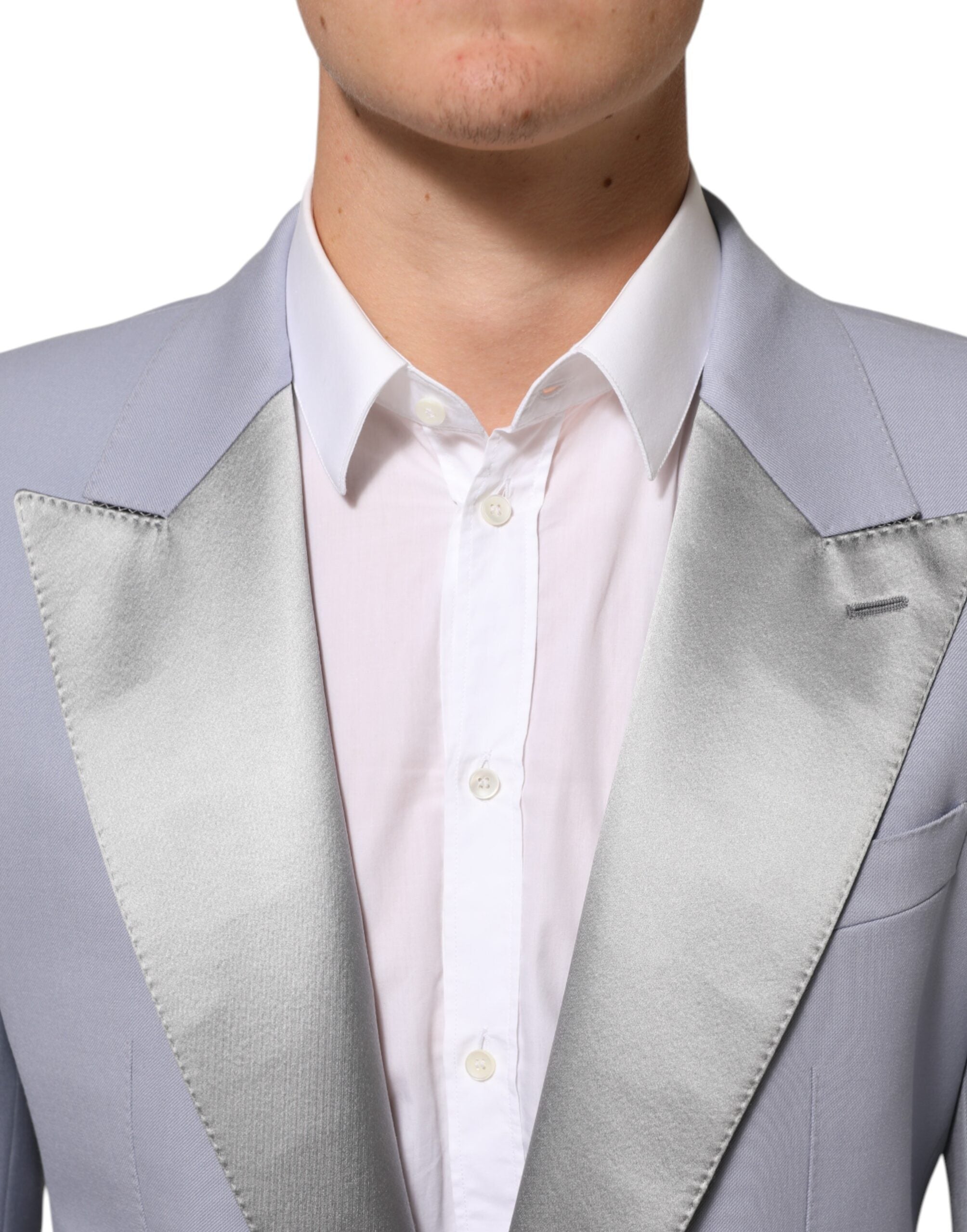 Dolce & Gabbana Gray Wool SICILIA 2 Buttons Men Suit Blazer Dolce & Gabbana