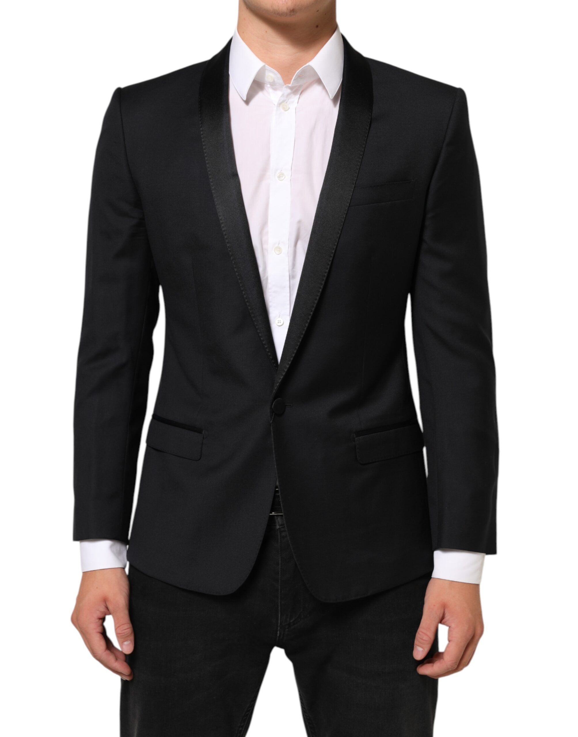 Dolce & Gabbana Black GOLD 1 Button Suit Jacket Men Blazer Dolce & Gabbana