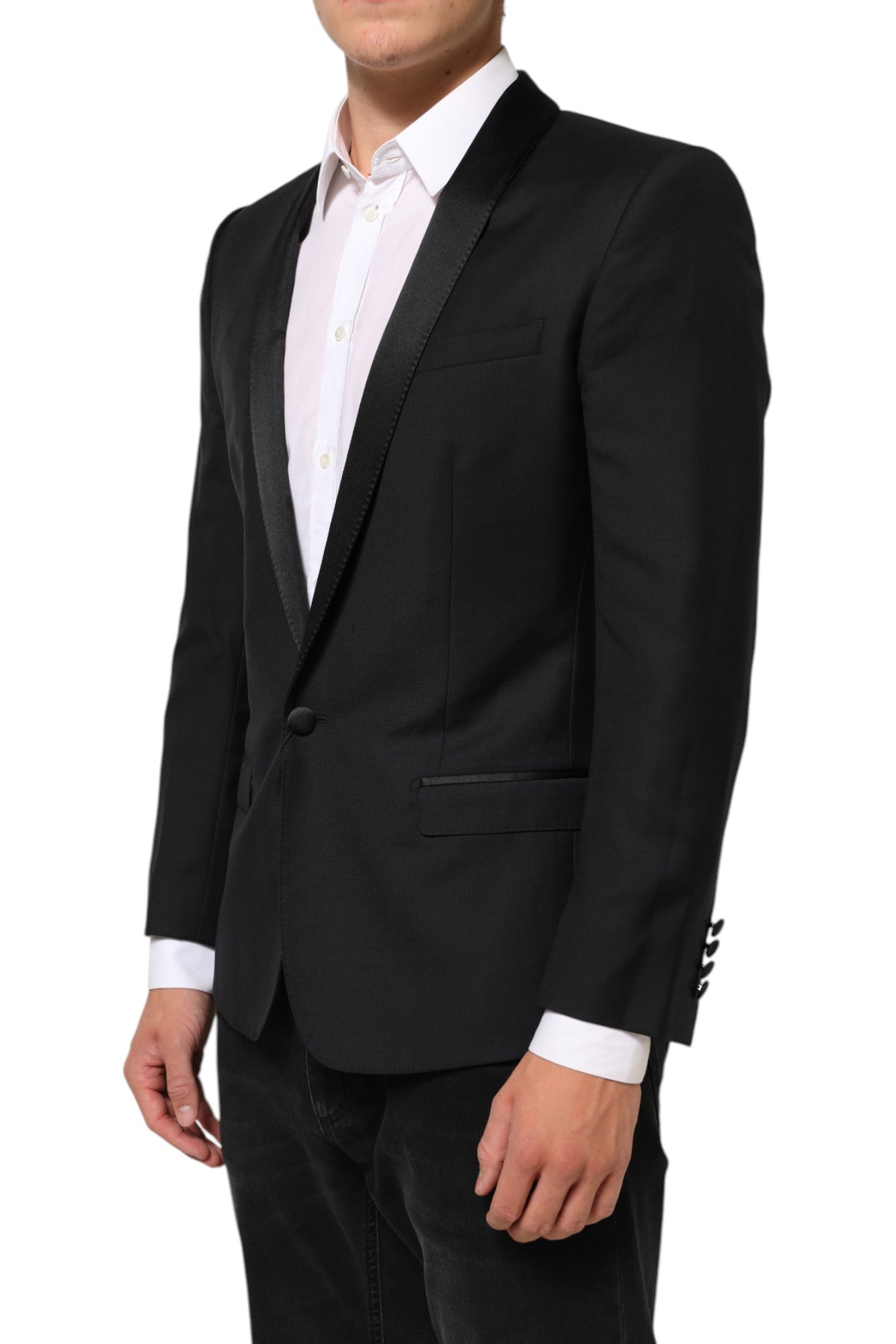 Dolce & Gabbana Black GOLD 1 Button Suit Jacket Men Blazer Dolce & Gabbana