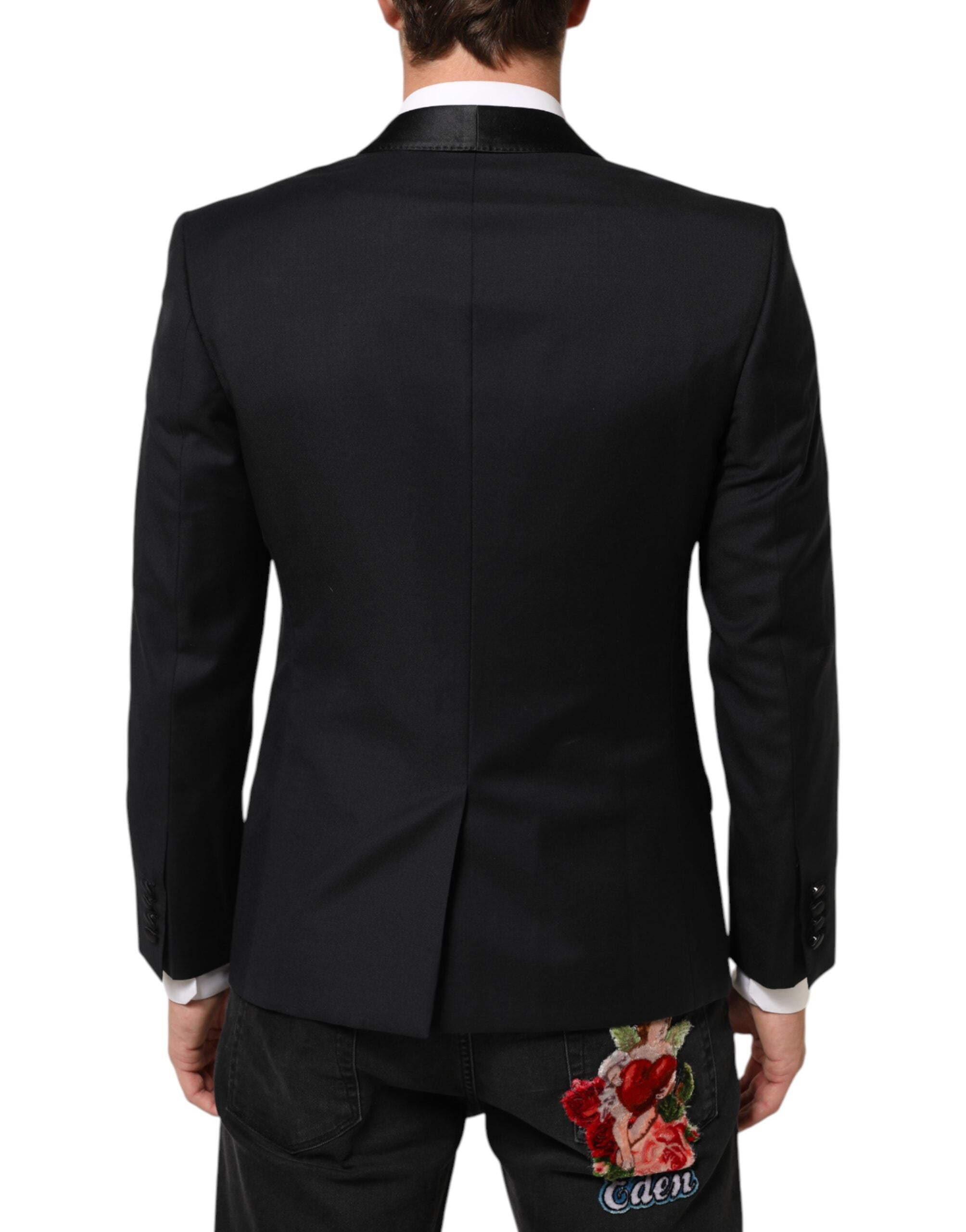 Dolce & Gabbana Black GOLD 1 Button Suit Jacket Men Blazer Dolce & Gabbana