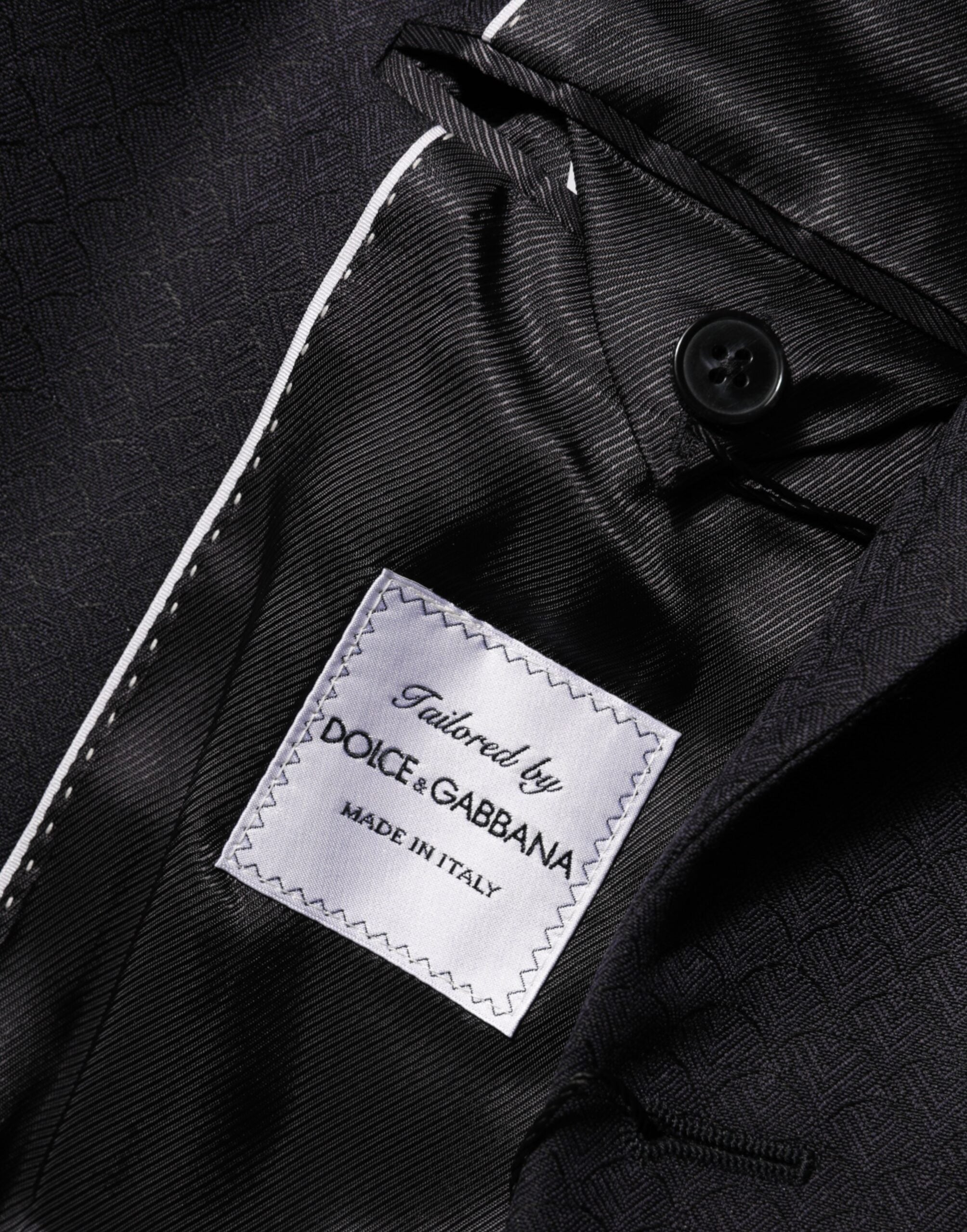 Dolce & Gabbana Black Wool 2 Buttons Suit Jacket Men Blazer Dolce & Gabbana