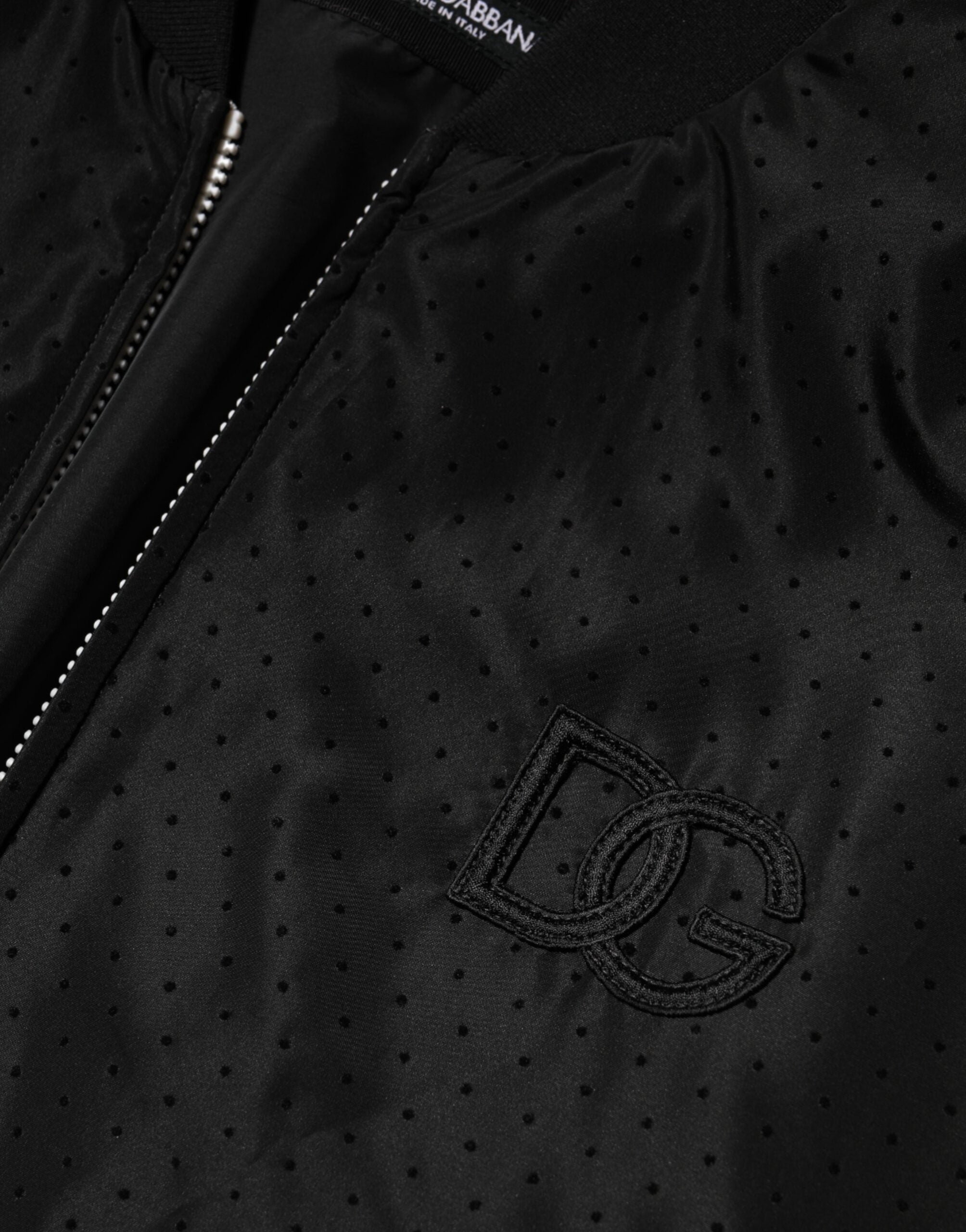 Dolce & Gabbana Black Acetate Full Zip Bomber Men Jacket Dolce & Gabbana