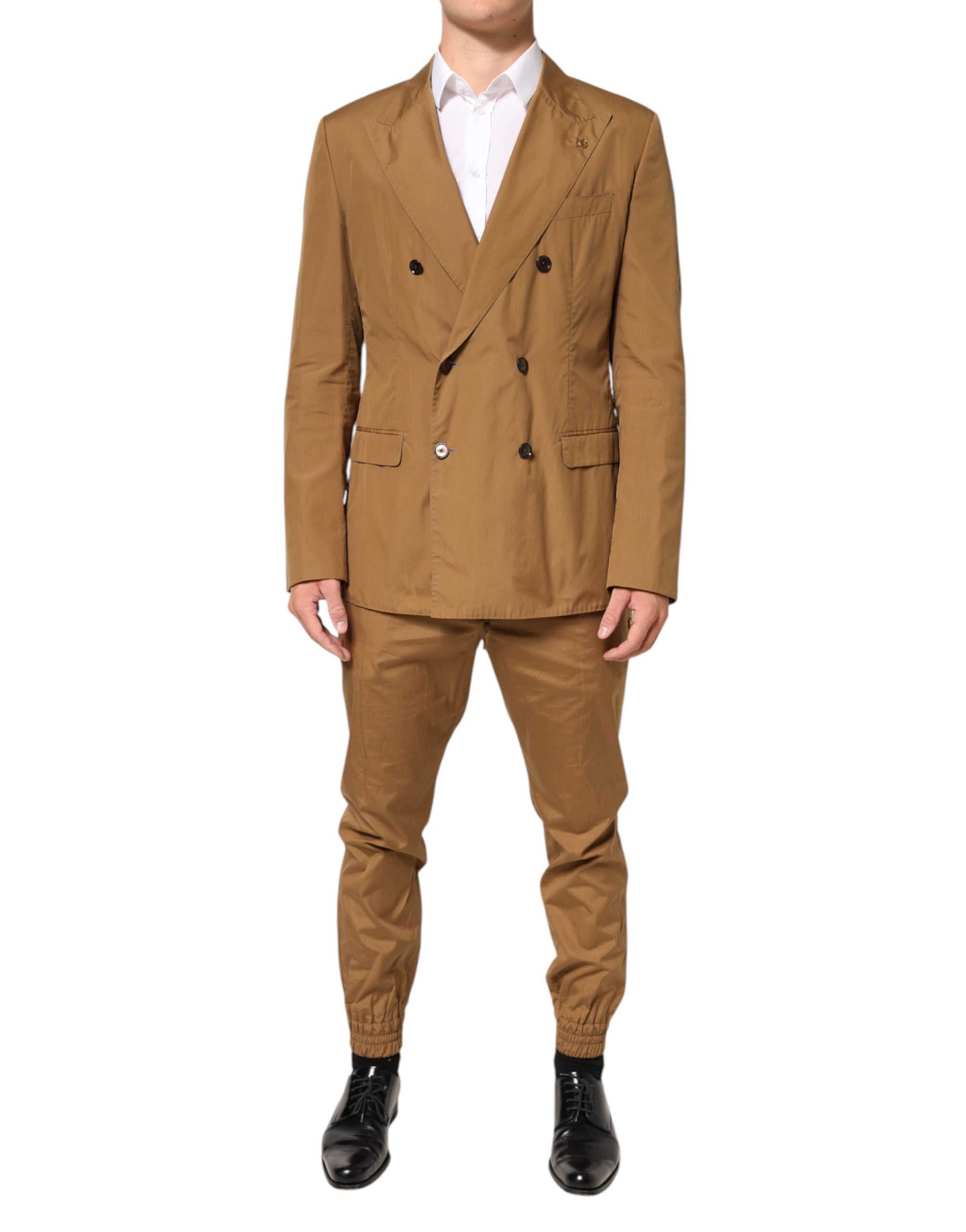 Dolce & Gabbana Brown TAORMINA Double-Breasted 2 Piece Suit Dolce & Gabbana