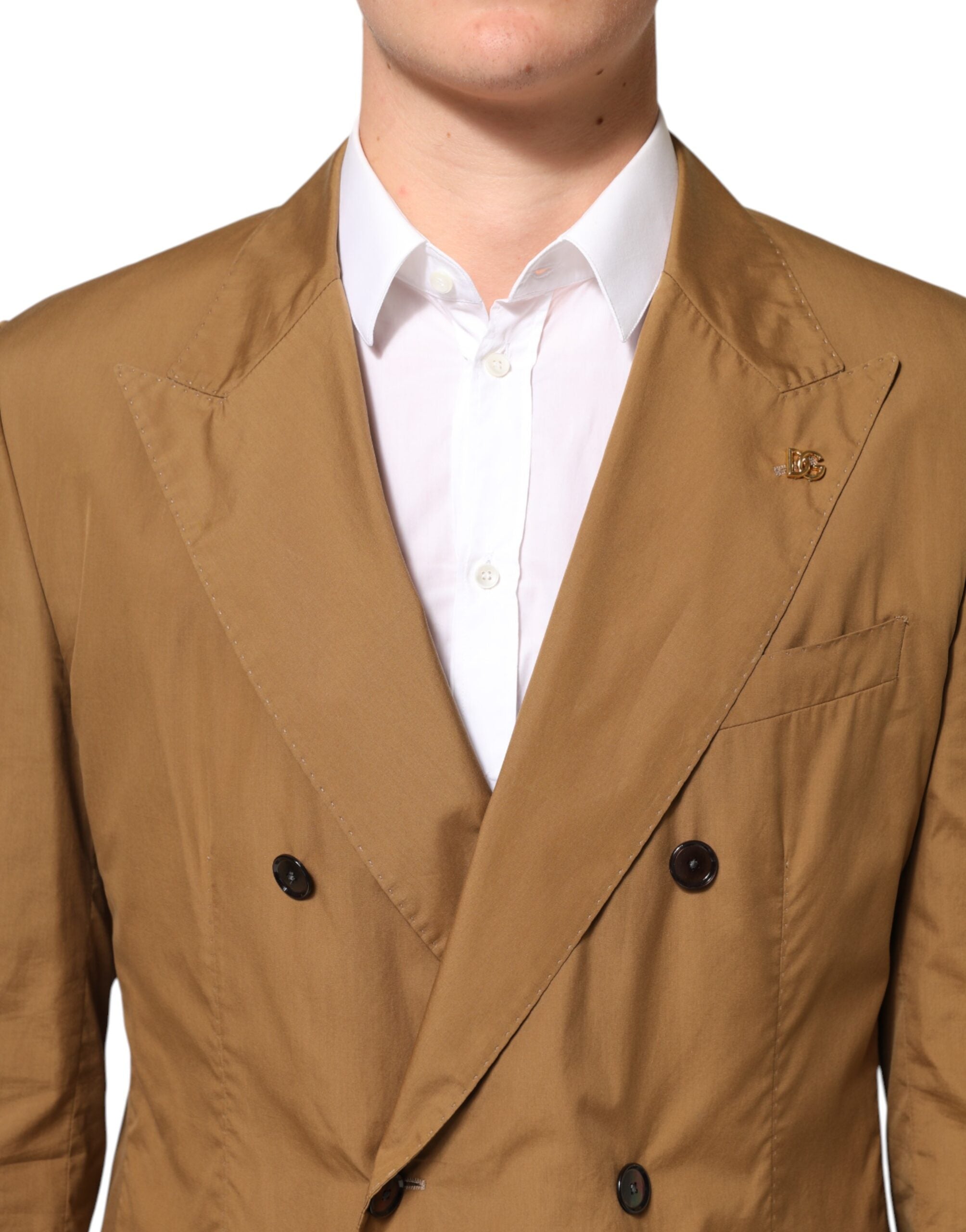 Dolce & Gabbana Brown TAORMINA Double-Breasted 2 Piece Suit Dolce & Gabbana