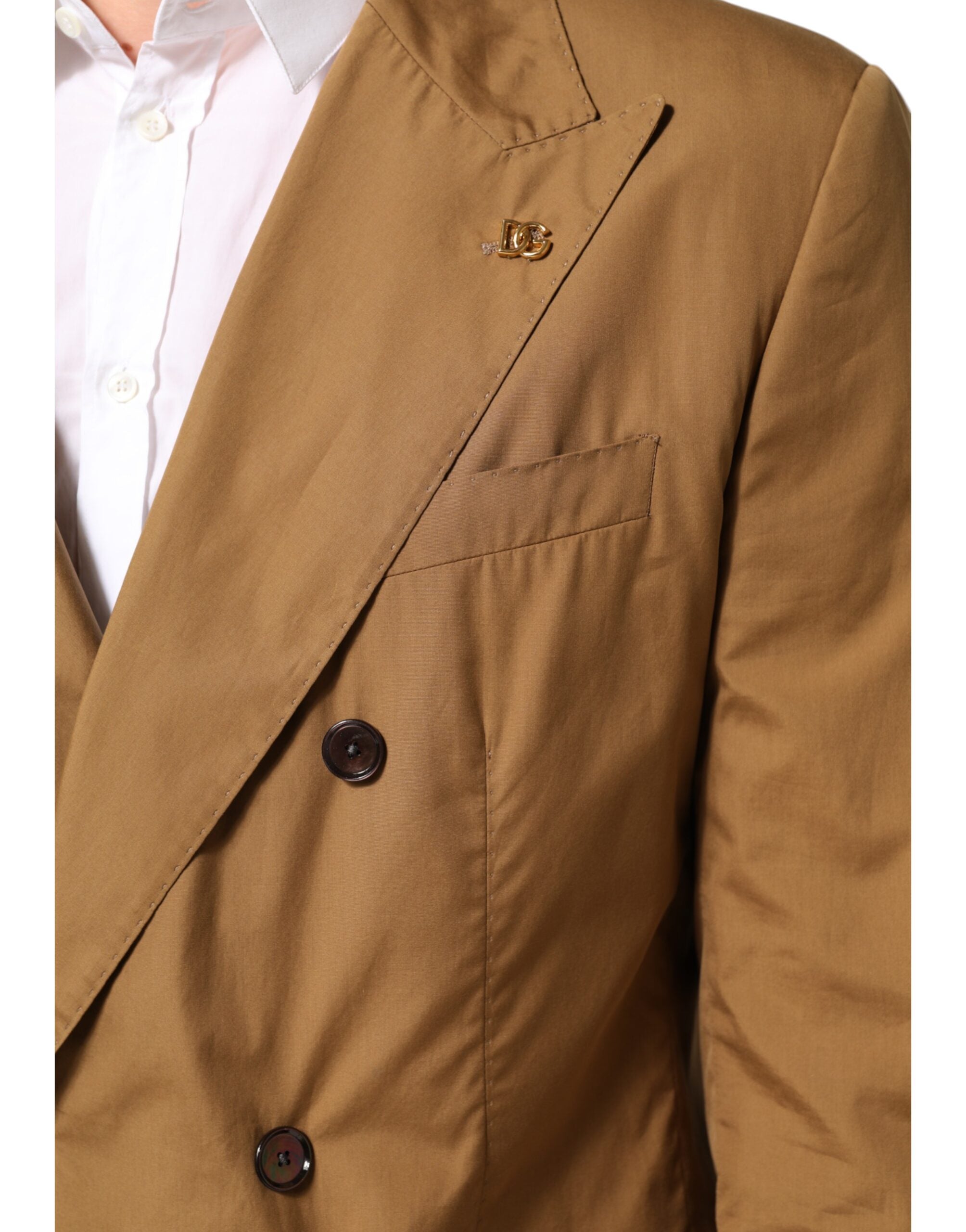 Dolce & Gabbana Brown TAORMINA Double-Breasted 2 Piece Suit Dolce & Gabbana