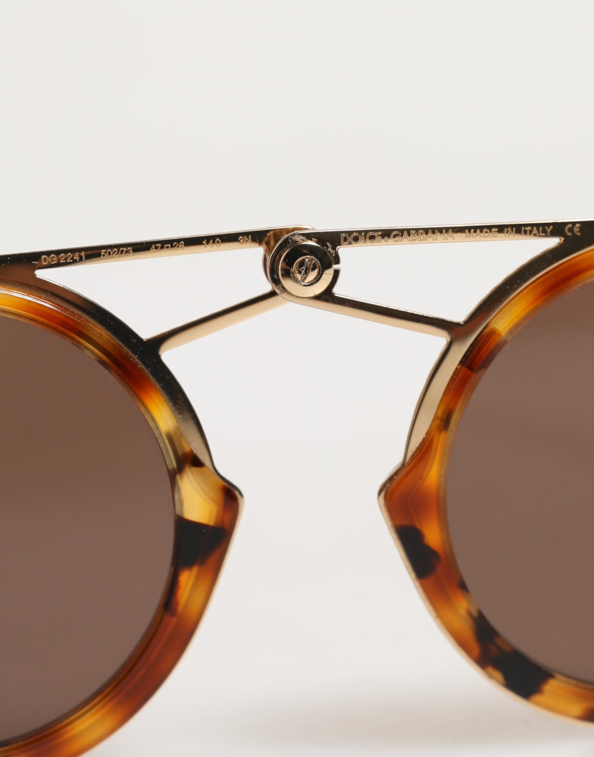 Dolce & Gabbana Gold Havana Frame DG Fatto A Mano Eyewea Sunglasses Dolce & Gabbana