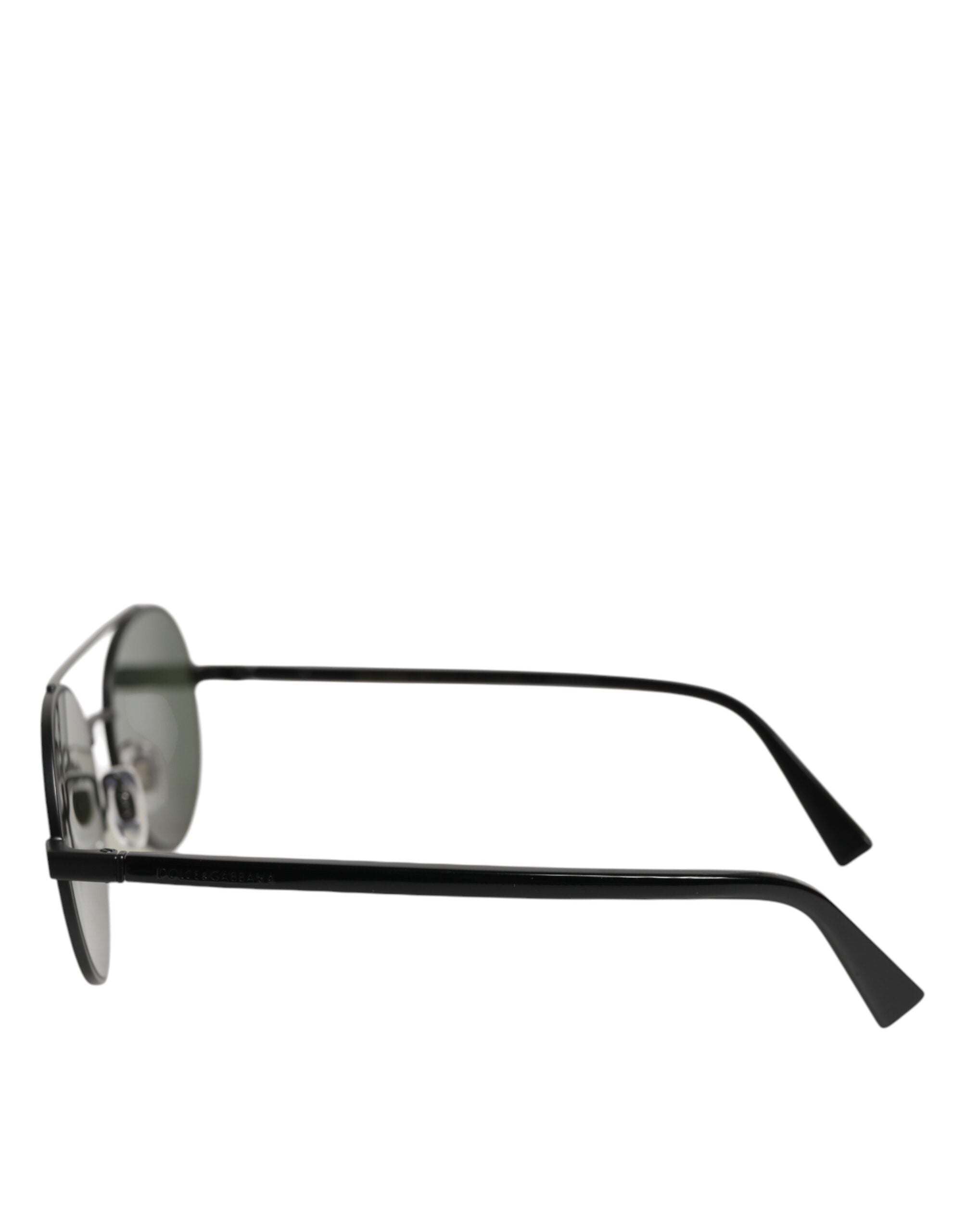Dolce & Gabbana Matte Black Steel Frame Gray Lens Sunglasses Dolce & Gabbana