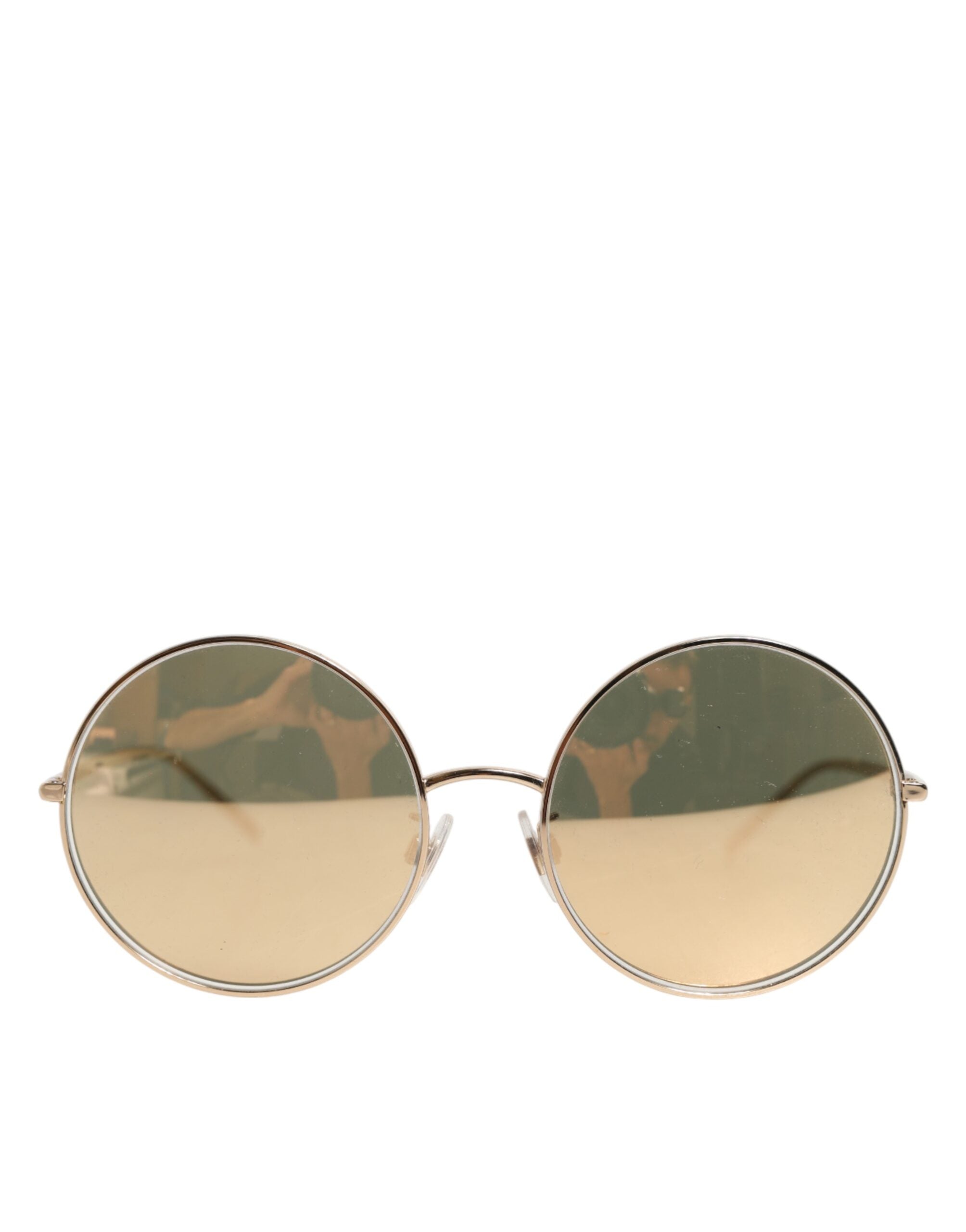 Dolce & Gabbana Gold Metal Round Shades Eyewear Sunglasses Dolce & Gabbana