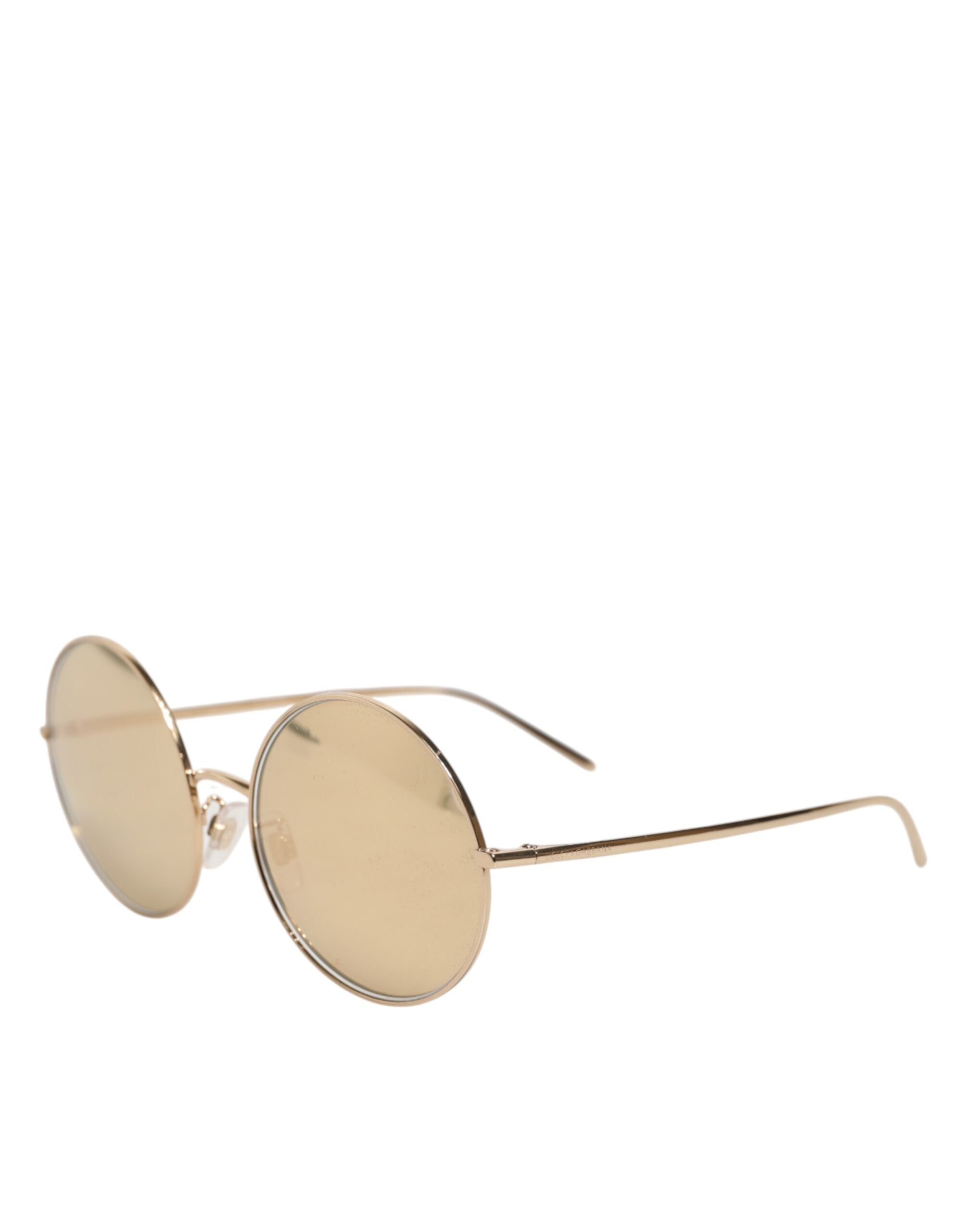 Dolce & Gabbana Gold Metal Round Shades Eyewear Sunglasses Dolce & Gabbana