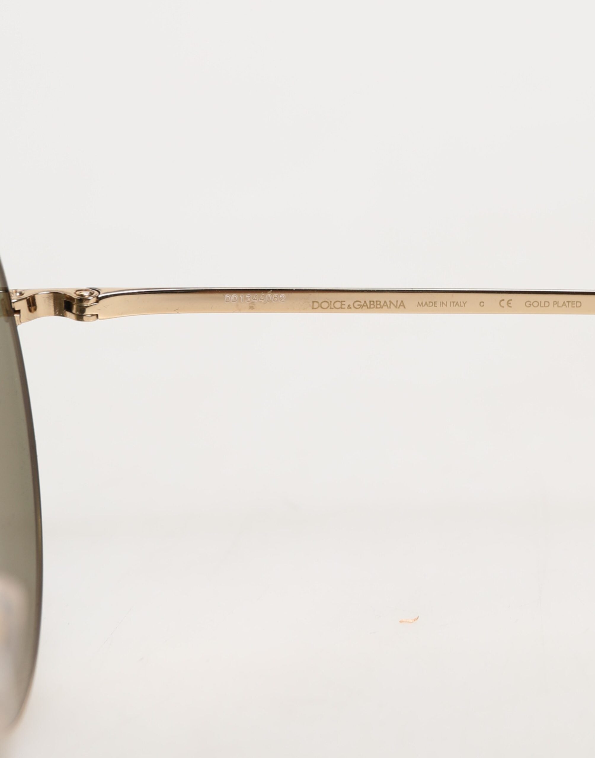 Dolce & Gabbana Gold Metal Round Shades Eyewear Sunglasses Dolce & Gabbana