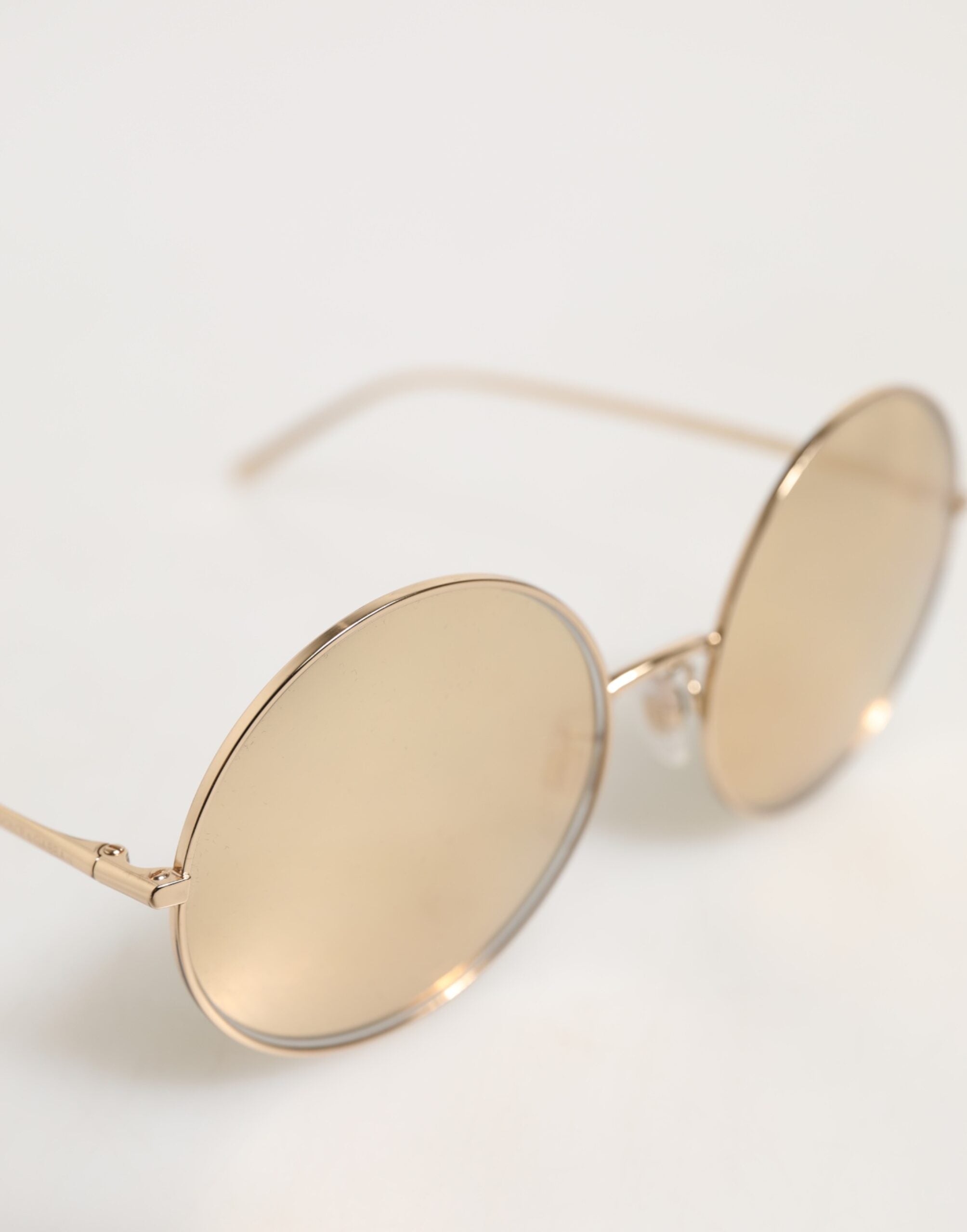 Dolce & Gabbana Gold Metal Round Shades Eyewear Sunglasses Dolce & Gabbana