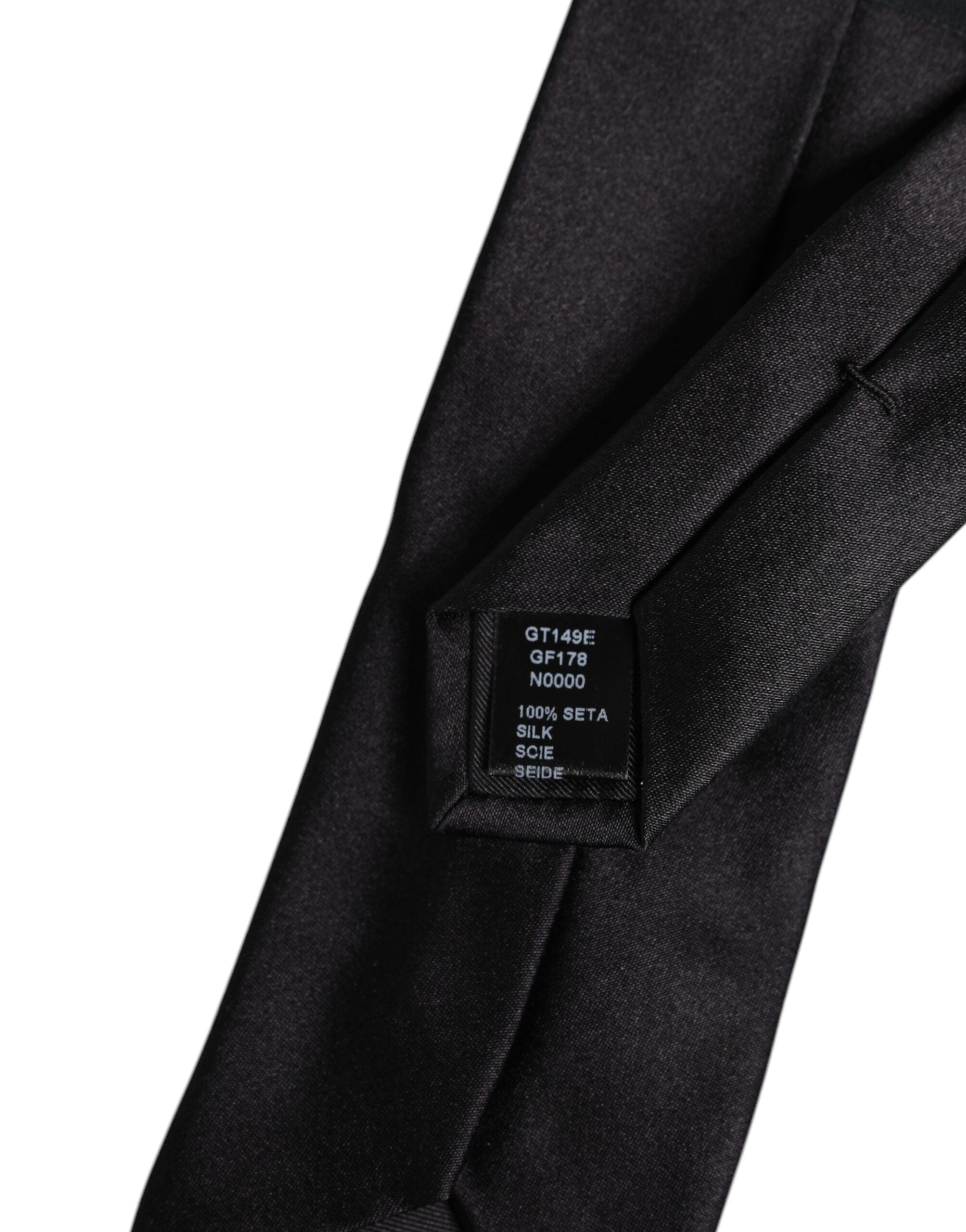 Dolce & Gabbana Black Safety Pins Silk Adjustable Necktie Accessory Tie Dolce & Gabbana