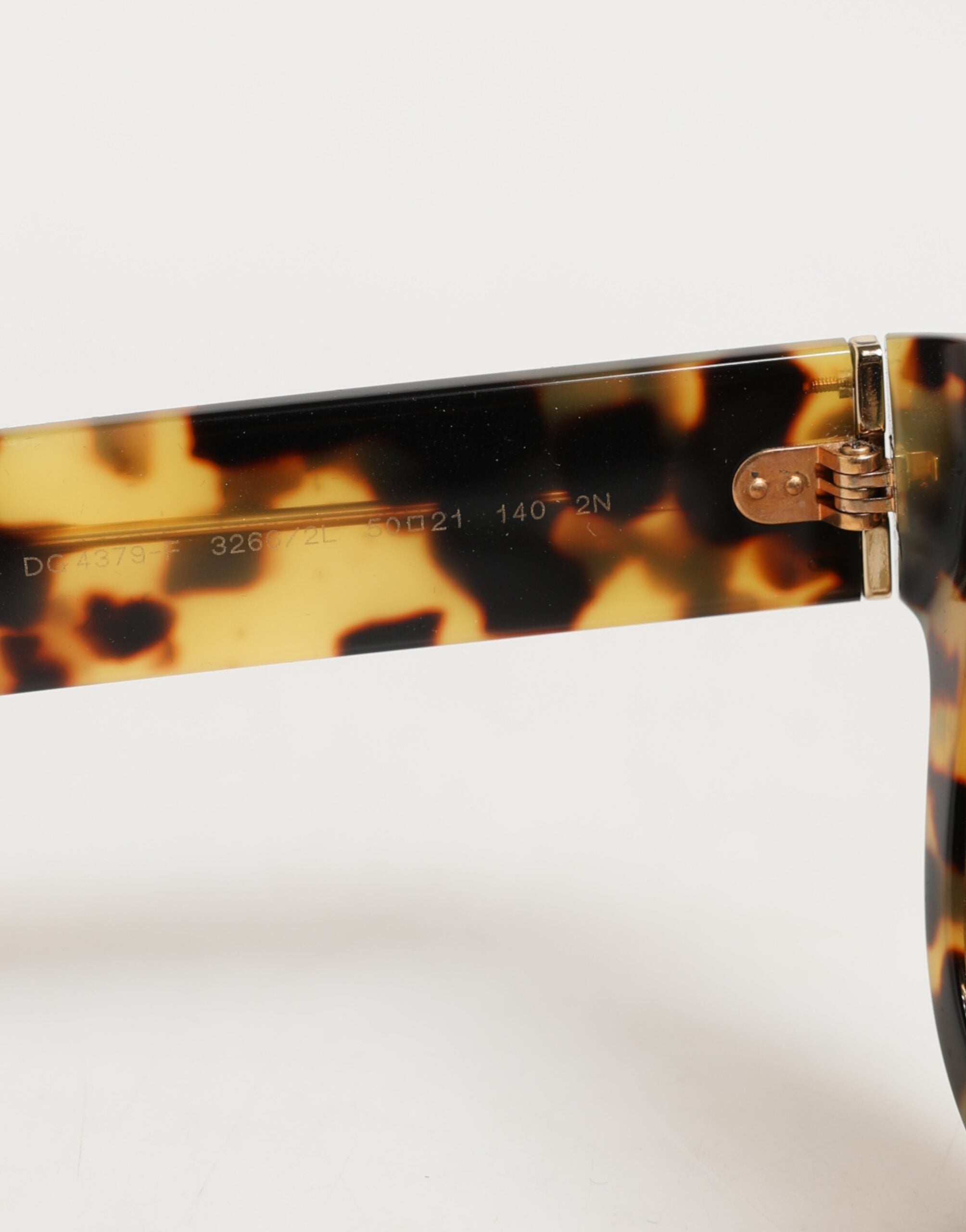 Dolce & Gabbana DG4379F White Tortoiseshell Gradient Acetate Shades Sunglasses Dolce & Gabbana