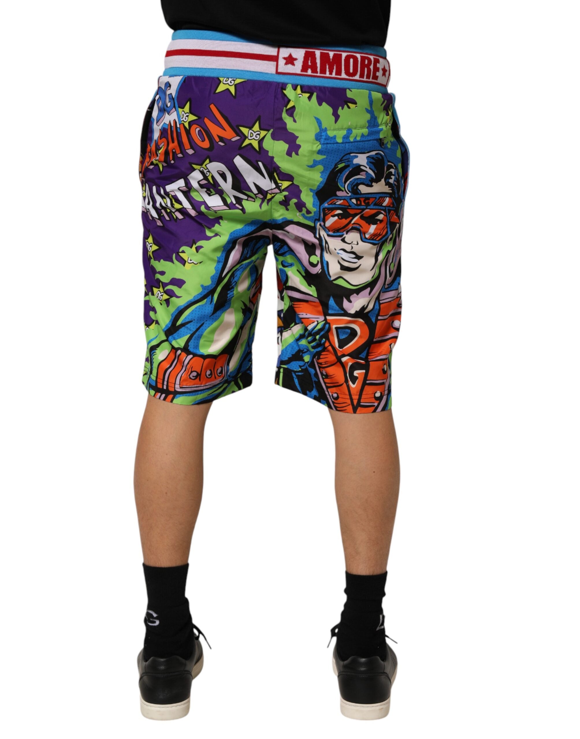 Dolce & Gabbana Multicolor Captain Sicily Men Bermuda Shorts Dolce & Gabbana
