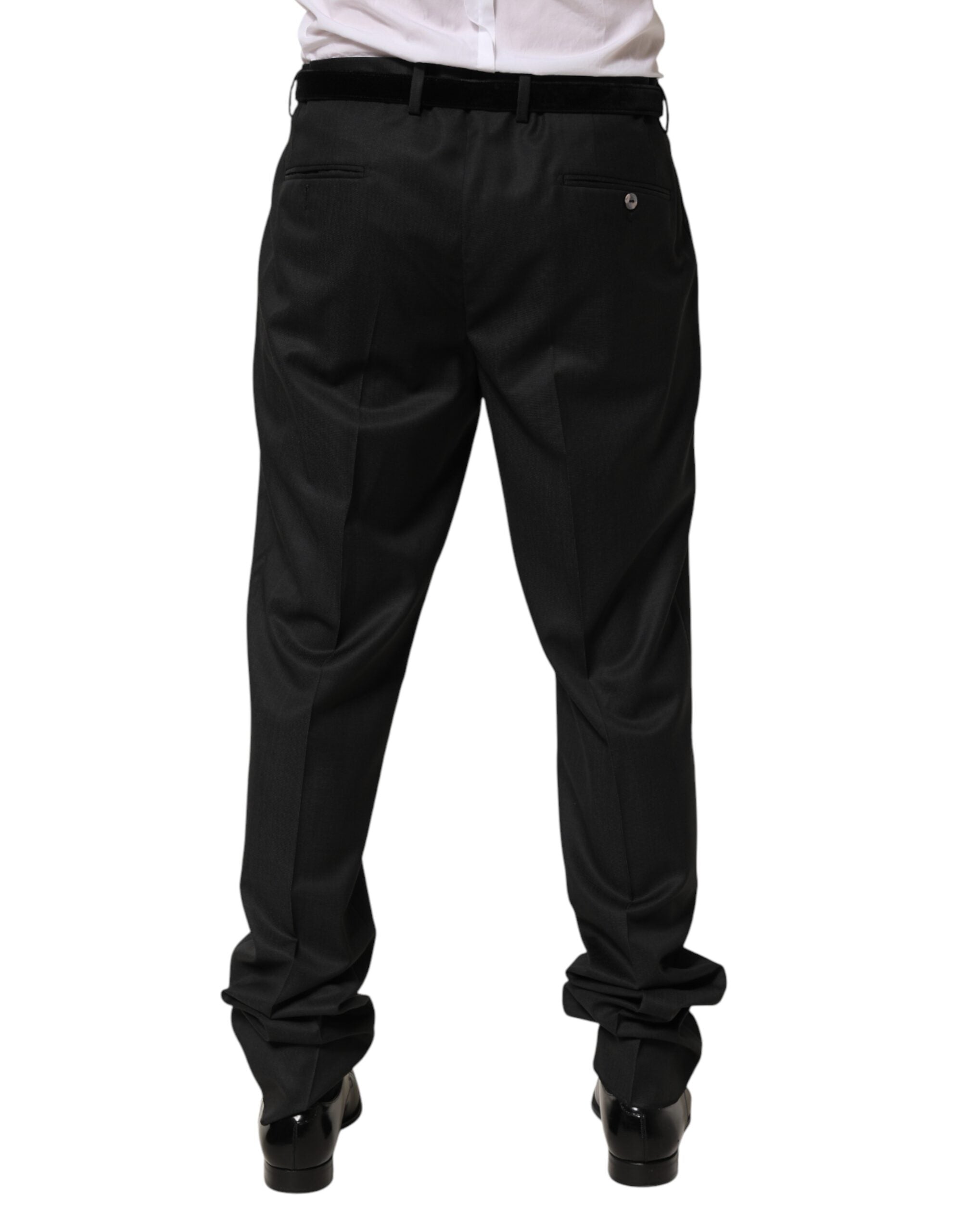 Dolce & Gabbana Black Wool Formal Dress Men Trouser Pants Dolce & Gabbana